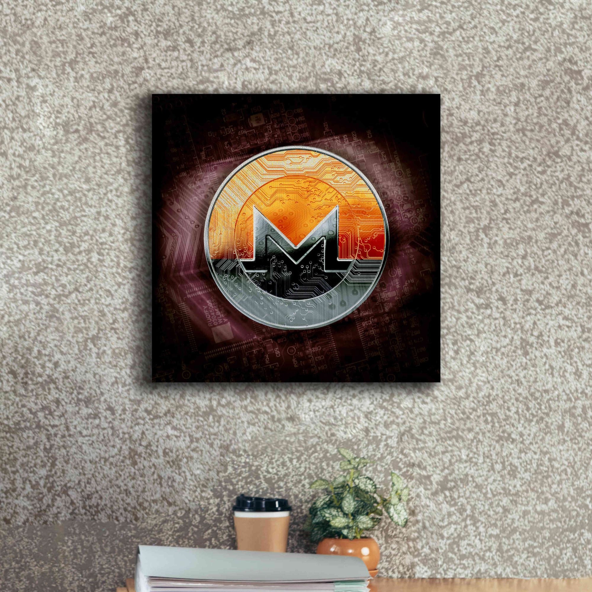 'XMR Monero Coin,' Canvas Wall Art,18x18