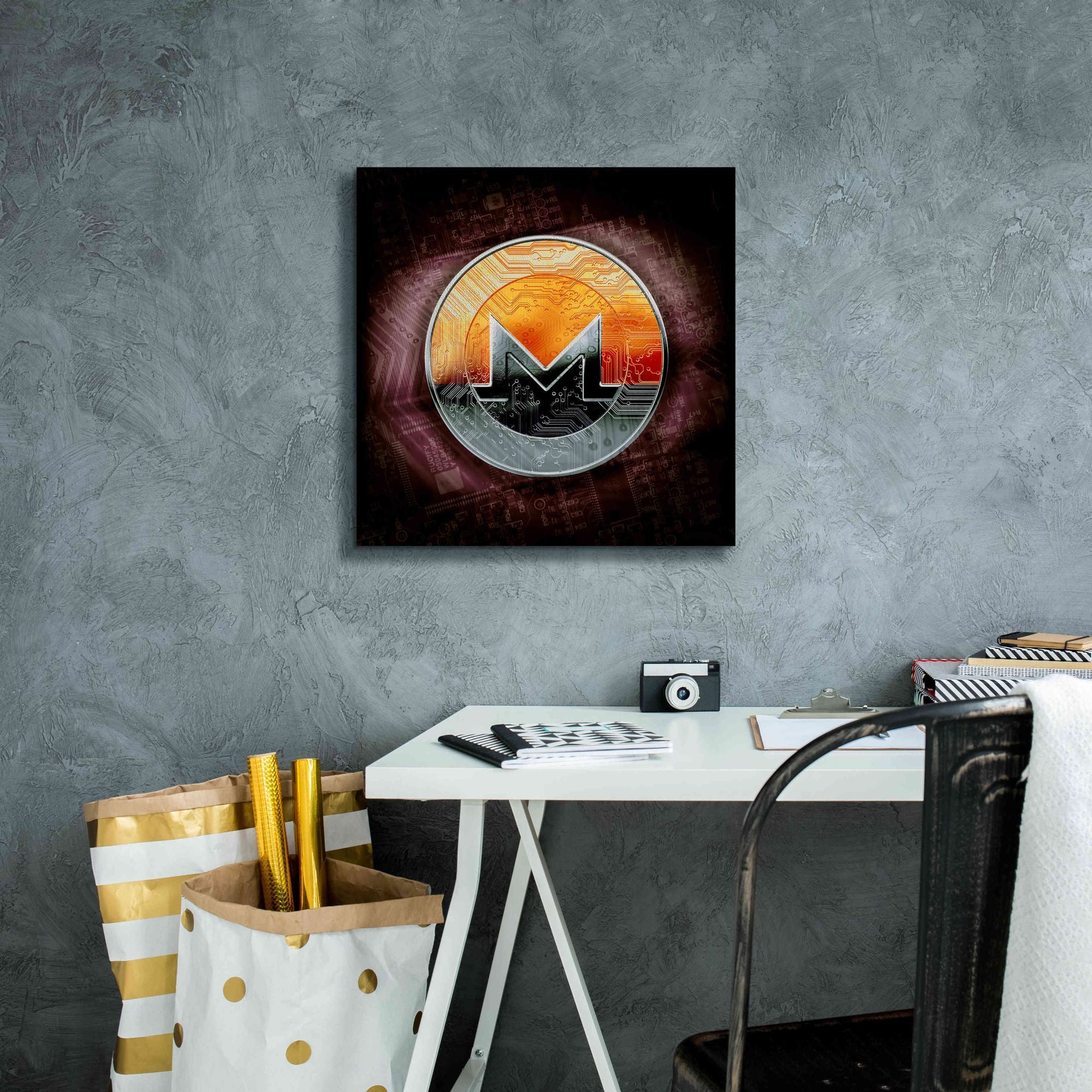 'XMR Monero Coin,' Canvas Wall Art,18x18