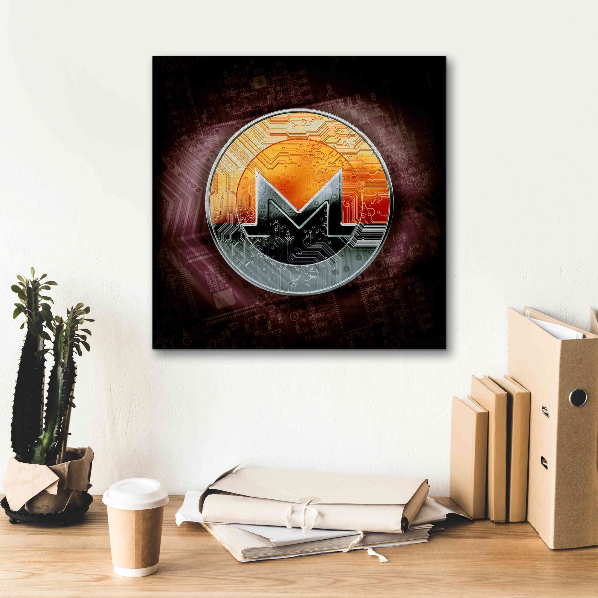 'XMR Monero Coin,' Canvas Wall Art,18x18