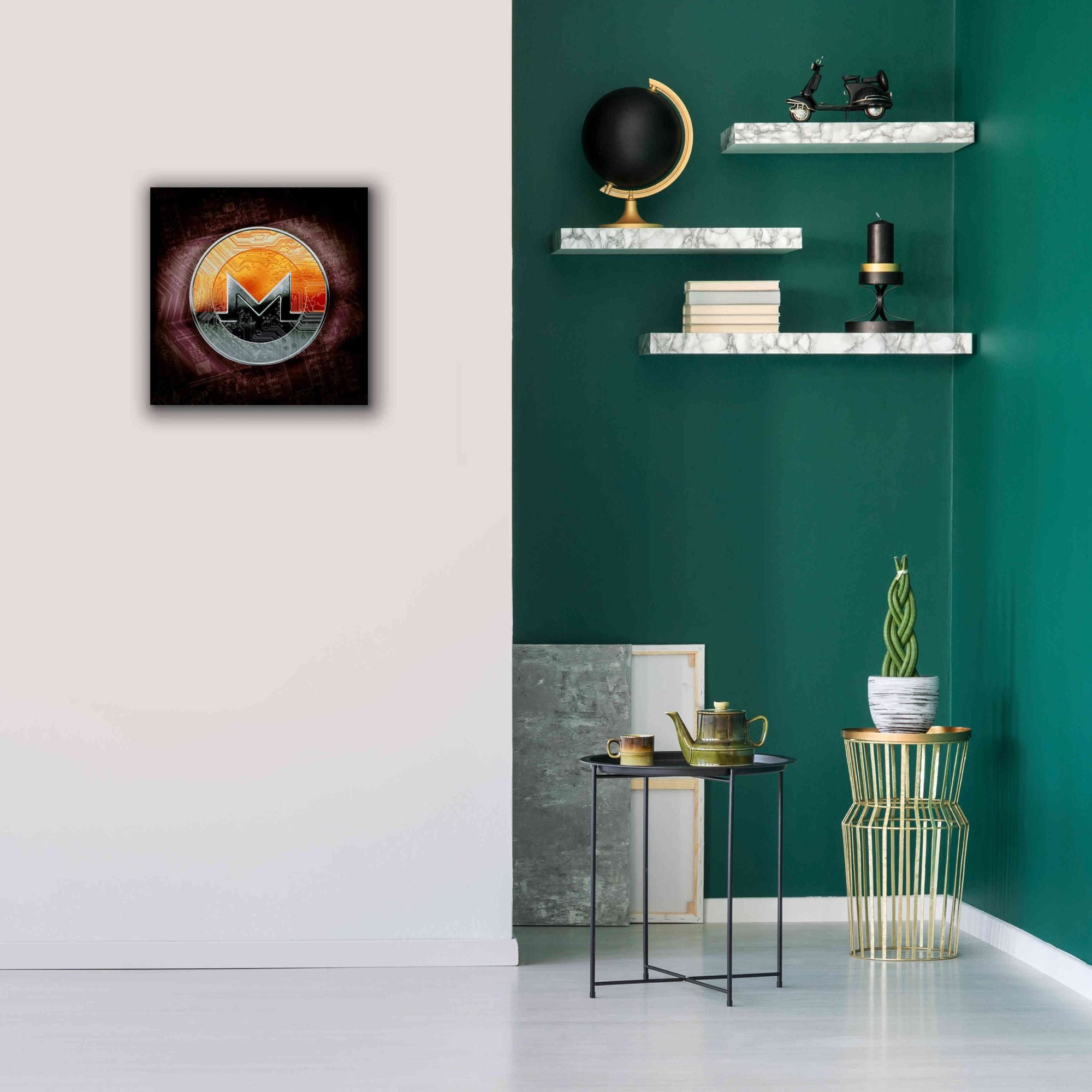 'XMR Monero Coin,' Canvas Wall Art,18x18