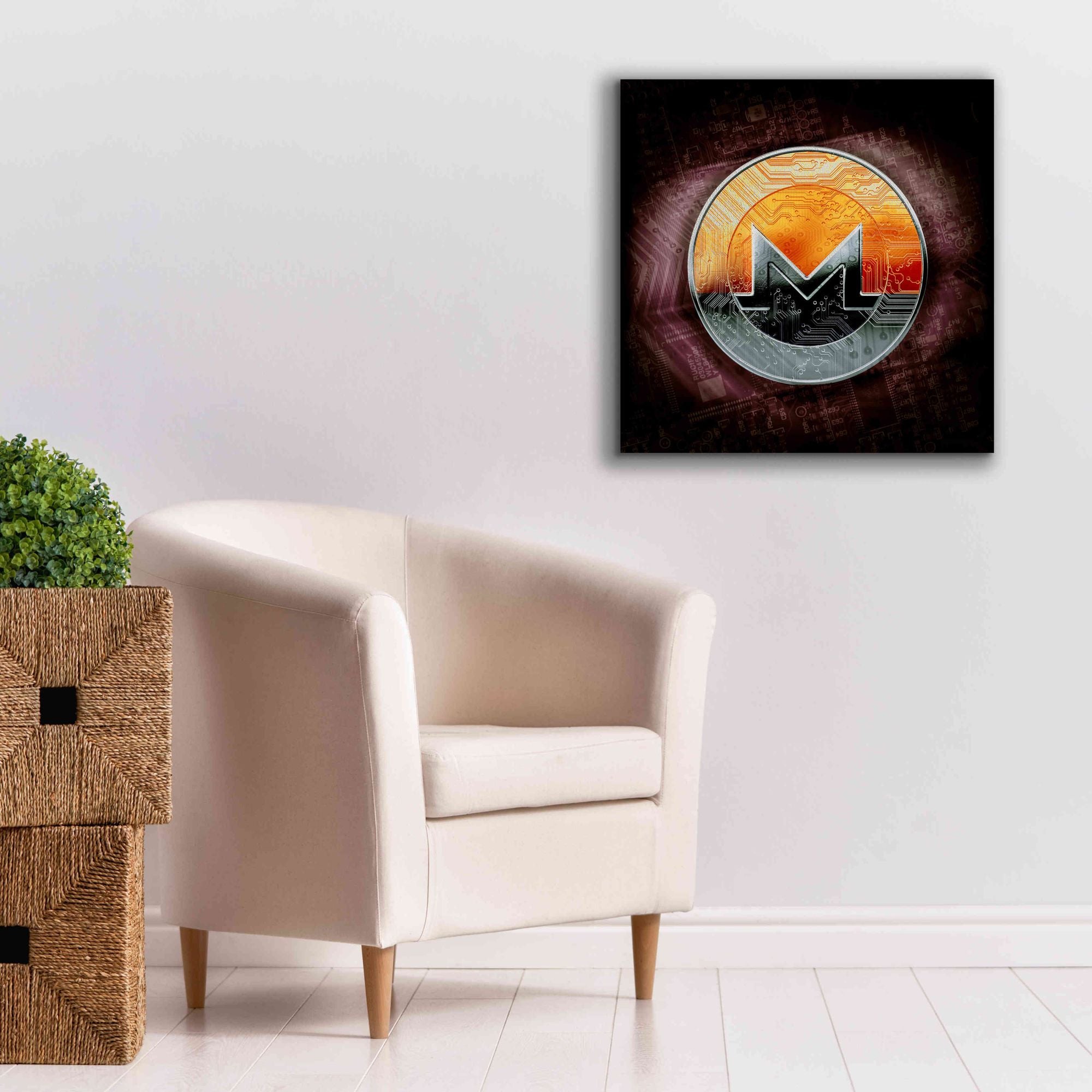 'XMR Monero Coin,' Canvas Wall Art,26x26