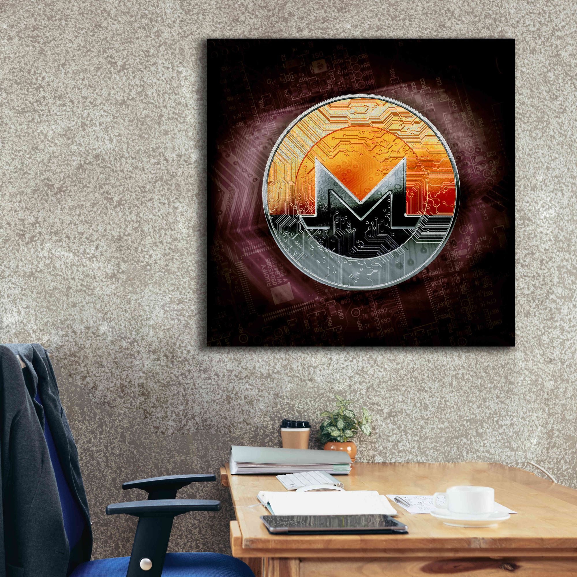 'XMR Monero Coin,' Canvas Wall Art,37x37