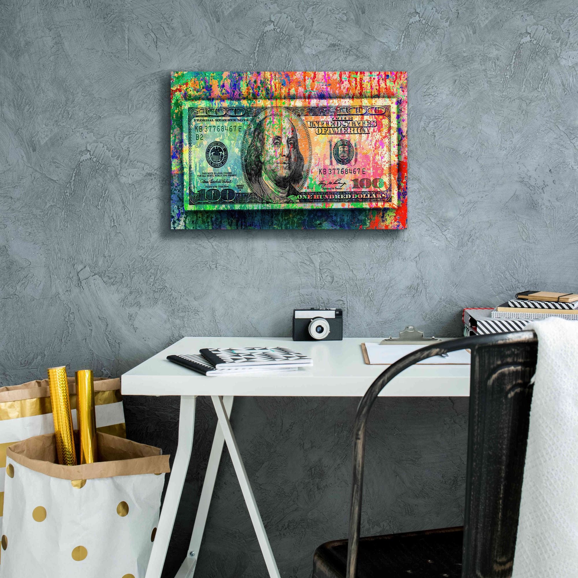 'Money Trail,' Canvas Wall Art,18x12