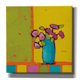 'Turquoise Vase Bright' by Phyllis Adams, Canvas Wall Art