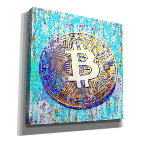 Image of 'The Inextinguishable Bitcoin,' Canvas Wall Art,12x12x1.1x0,18x18x1.1x0,26x26x1.74x0,37x37x1.74x0