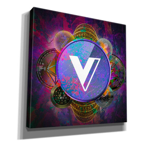 Image of 'VGX Voyager Crypto Pyramid,' Canvas Wall Art,12x12x1.1x0,18x18x1.1x0,26x26x1.74x0,37x37x1.74x0