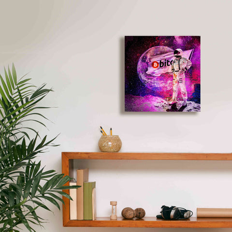 Image of 'Bitcoin to the Moon' Canvas Wall Art,12x12