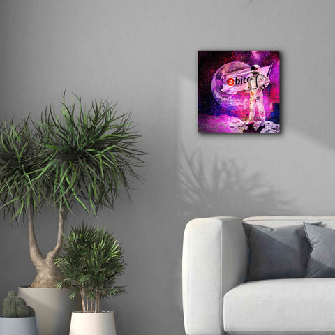 Image of 'Bitcoin to the Moon' Canvas Wall Art,18x18