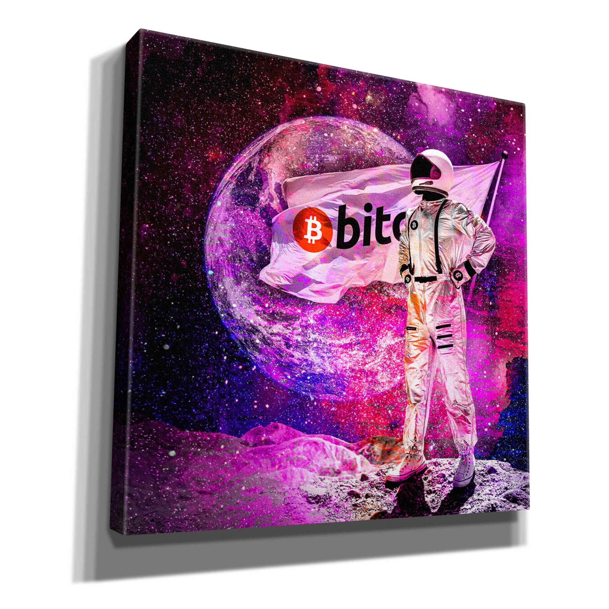 'Bitcoin to the Moon' Canvas Wall Art
