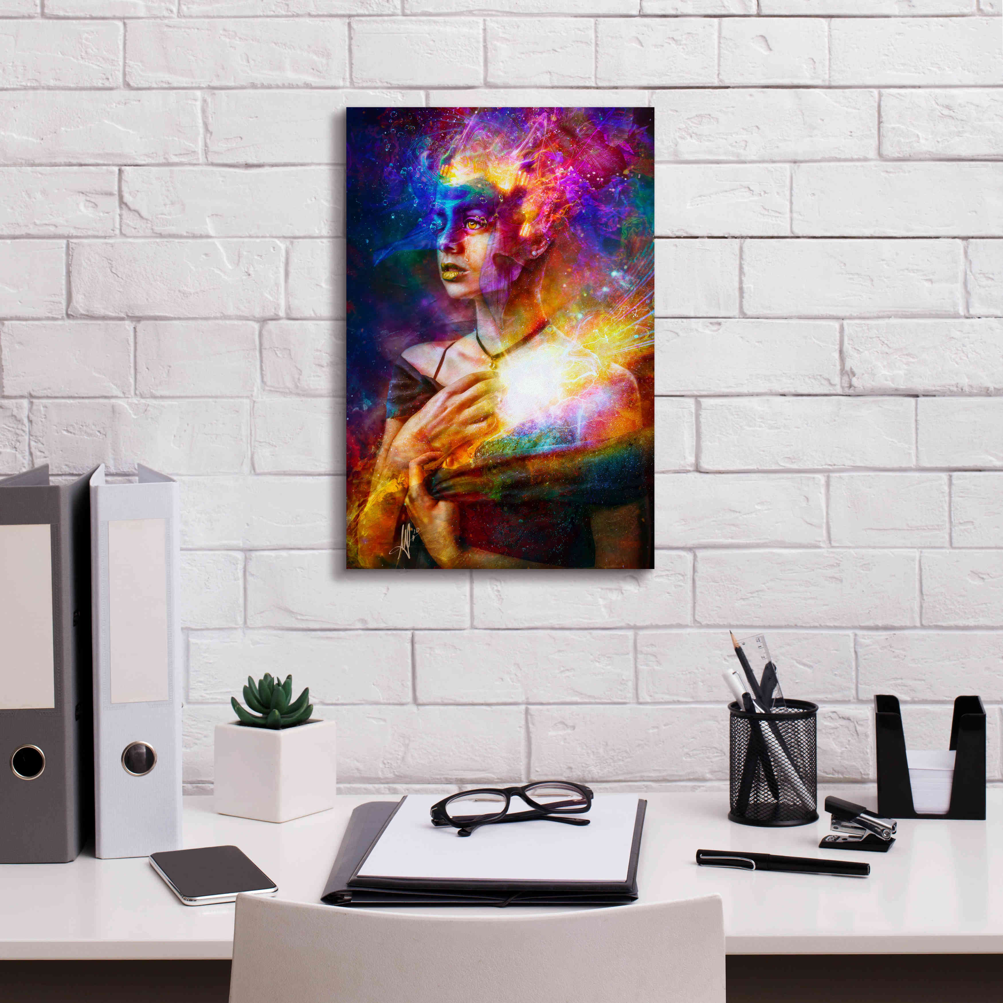 'Iridiscent Catharsis' by Mario Sanchez Nevado, Canvas Wall Art,12x18