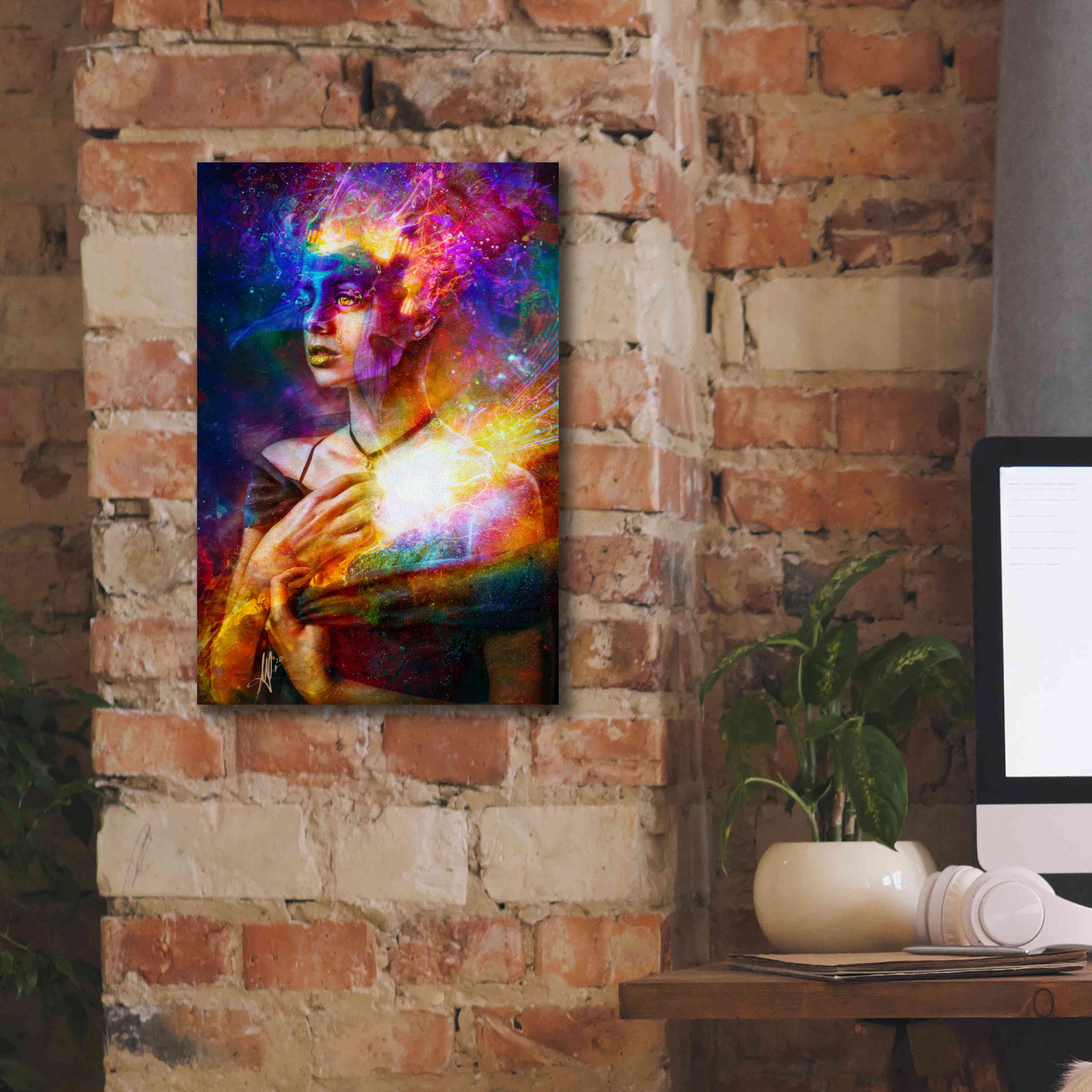 'Iridiscent Catharsis' by Mario Sanchez Nevado, Canvas Wall Art,12x18