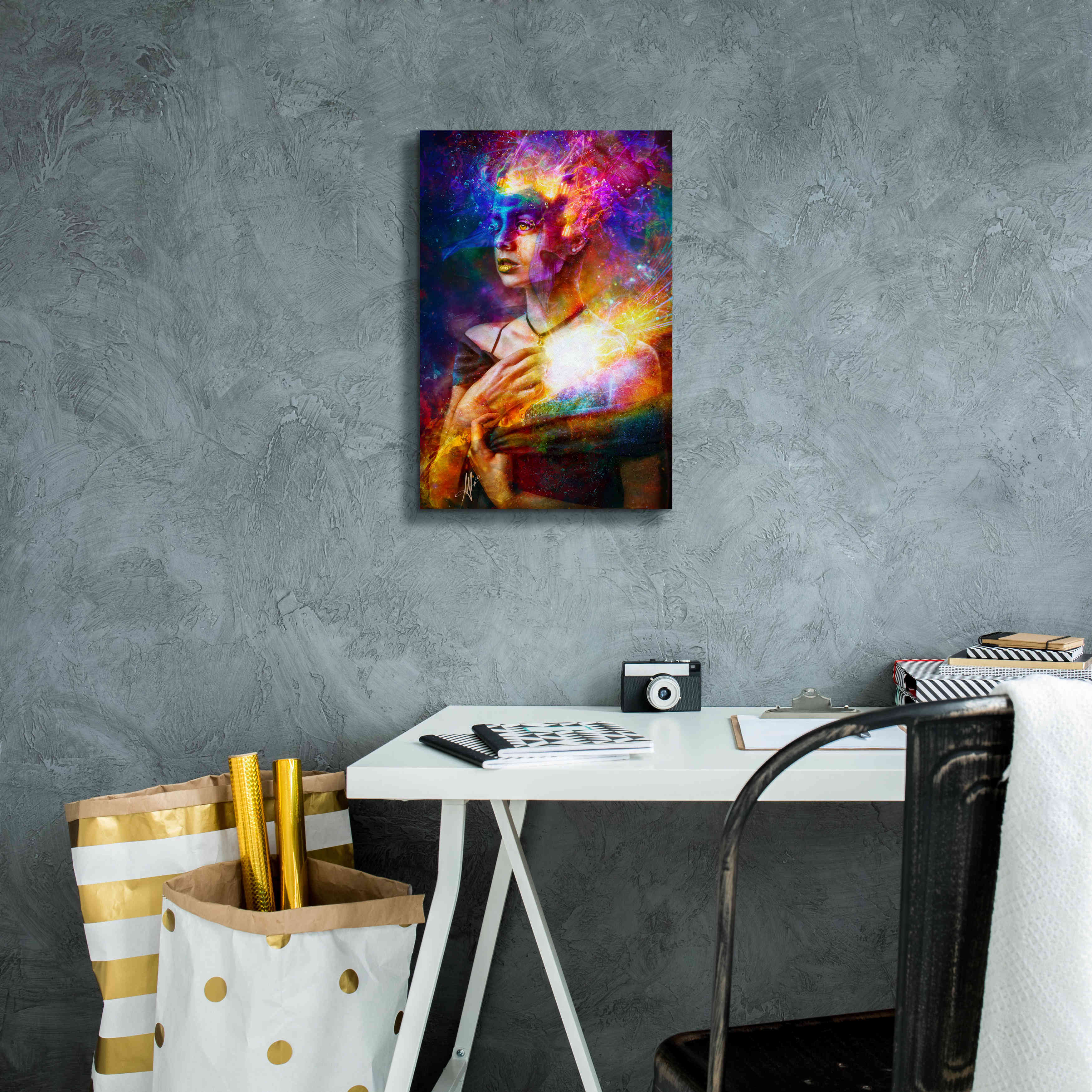 'Iridiscent Catharsis' by Mario Sanchez Nevado, Canvas Wall Art,12x18