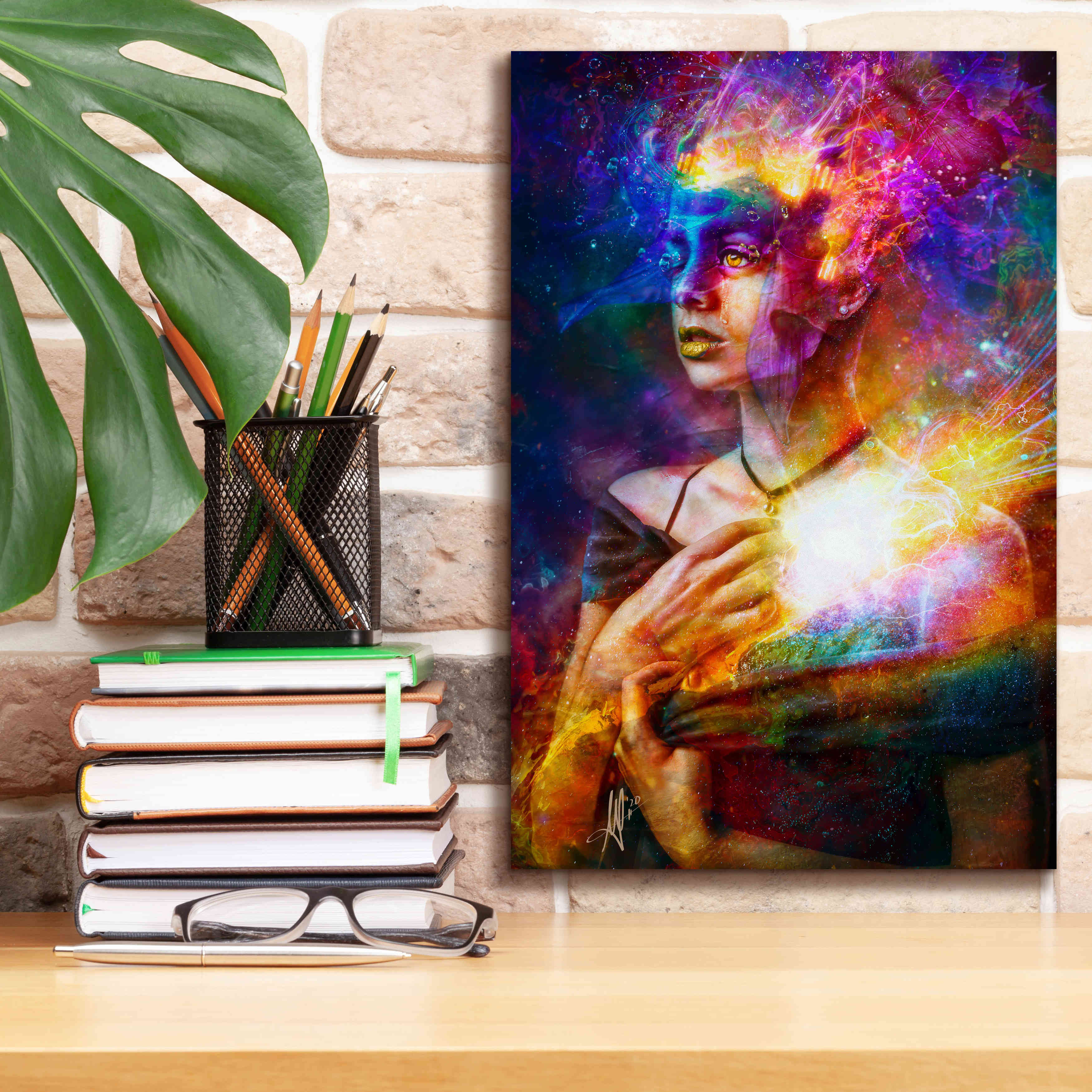 'Iridiscent Catharsis' by Mario Sanchez Nevado, Canvas Wall Art,12x18