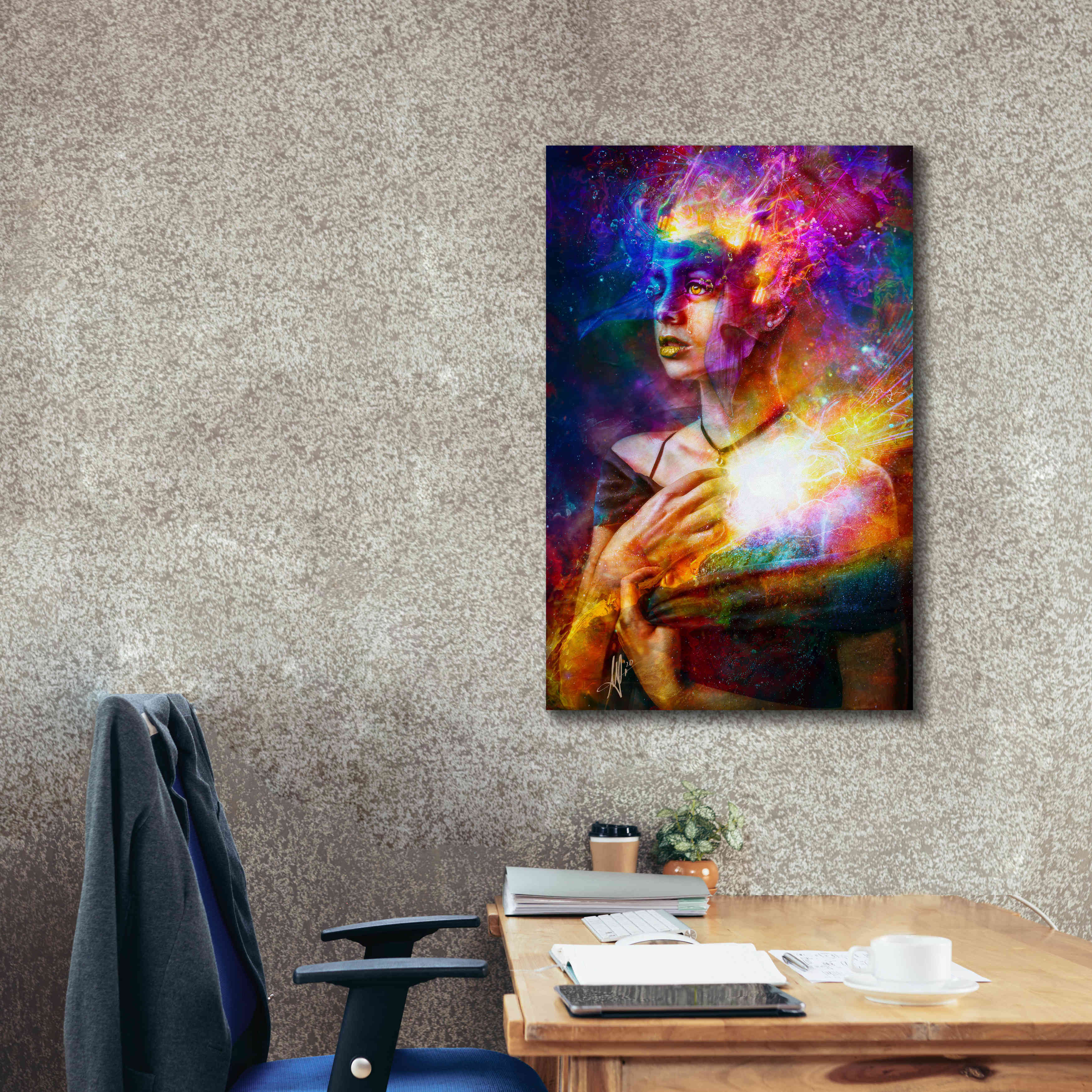 'Iridiscent Catharsis' by Mario Sanchez Nevado, Canvas Wall Art,26x40