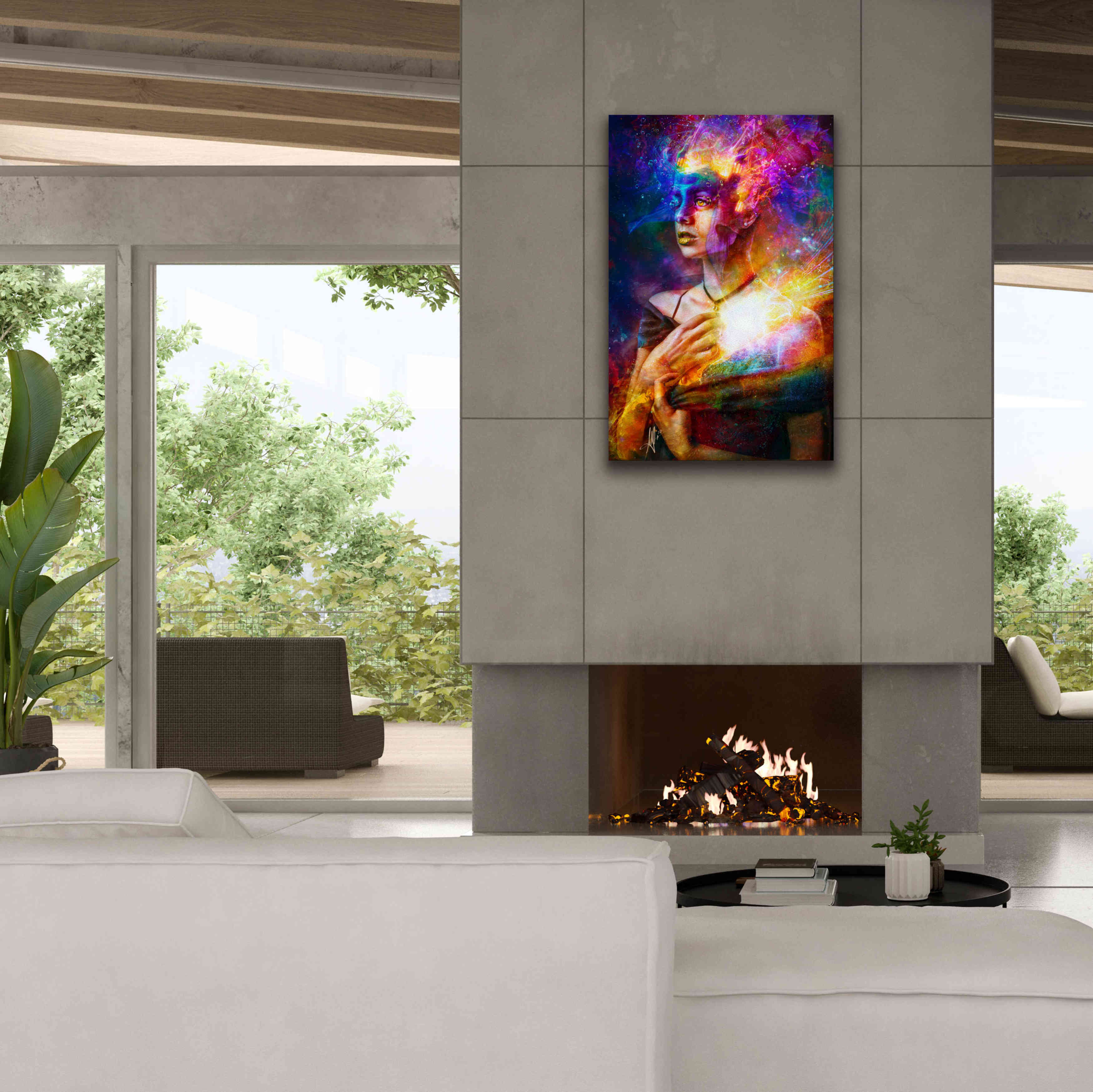 'Iridiscent Catharsis' by Mario Sanchez Nevado, Canvas Wall Art,26x40