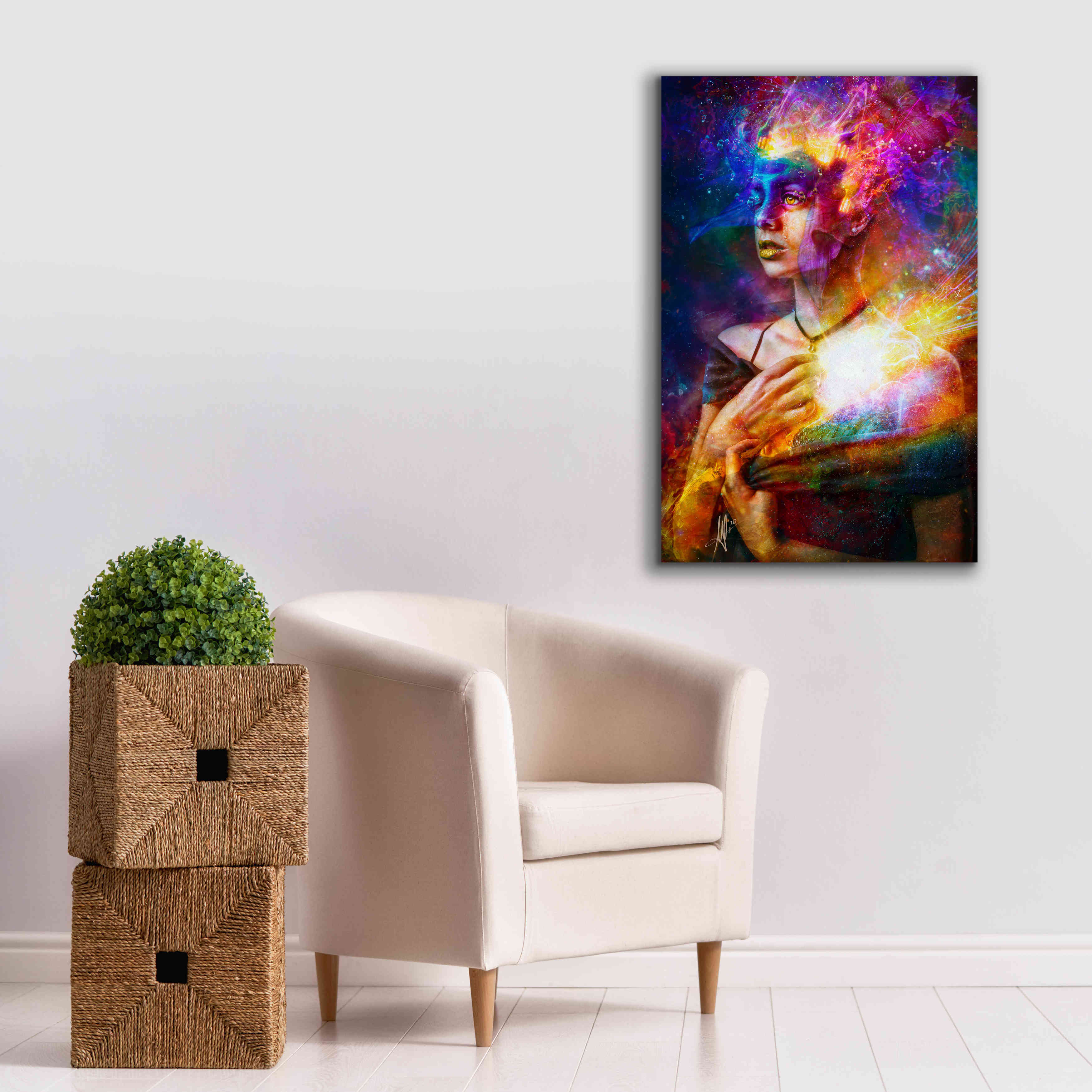 'Iridiscent Catharsis' by Mario Sanchez Nevado, Canvas Wall Art,26x40