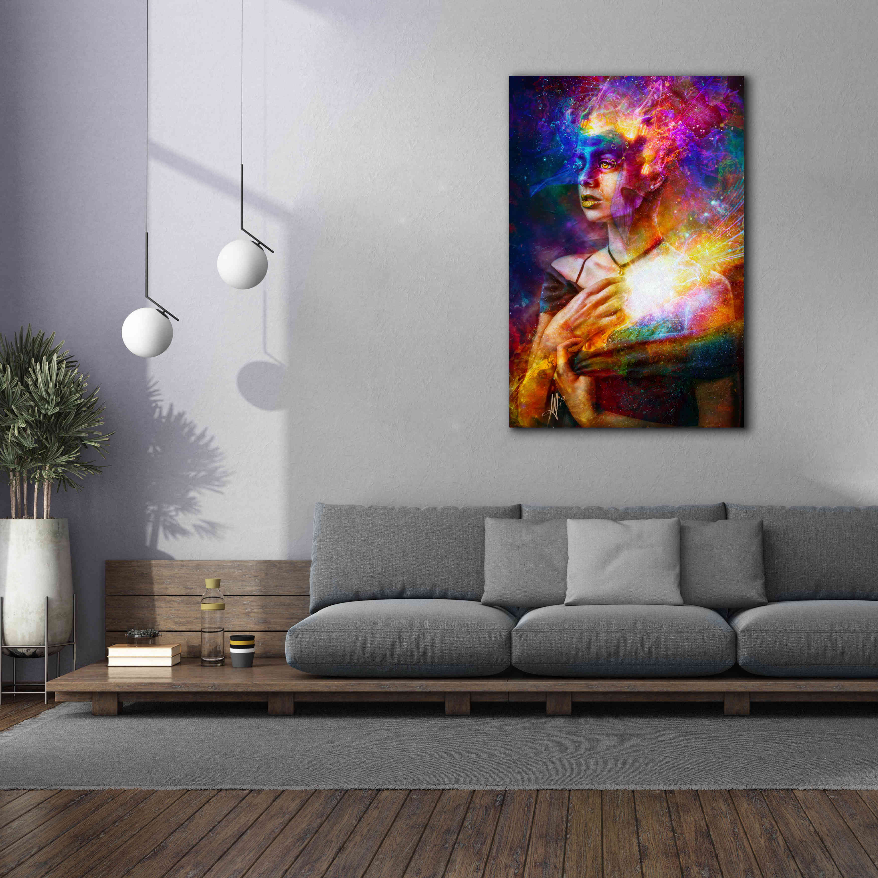 'Iridiscent Catharsis' by Mario Sanchez Nevado, Canvas Wall Art,40x60