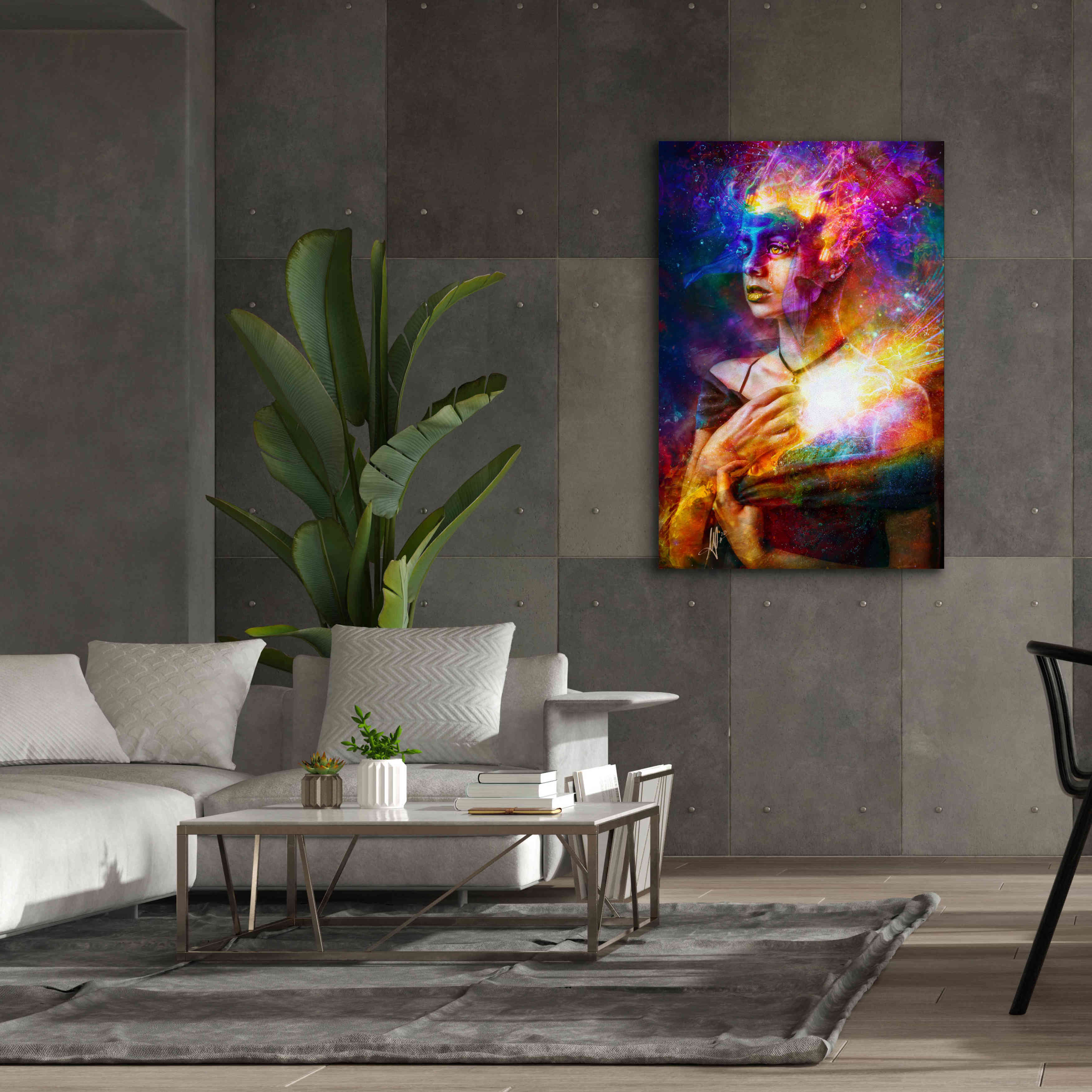 'Iridiscent Catharsis' by Mario Sanchez Nevado, Canvas Wall Art,40x60