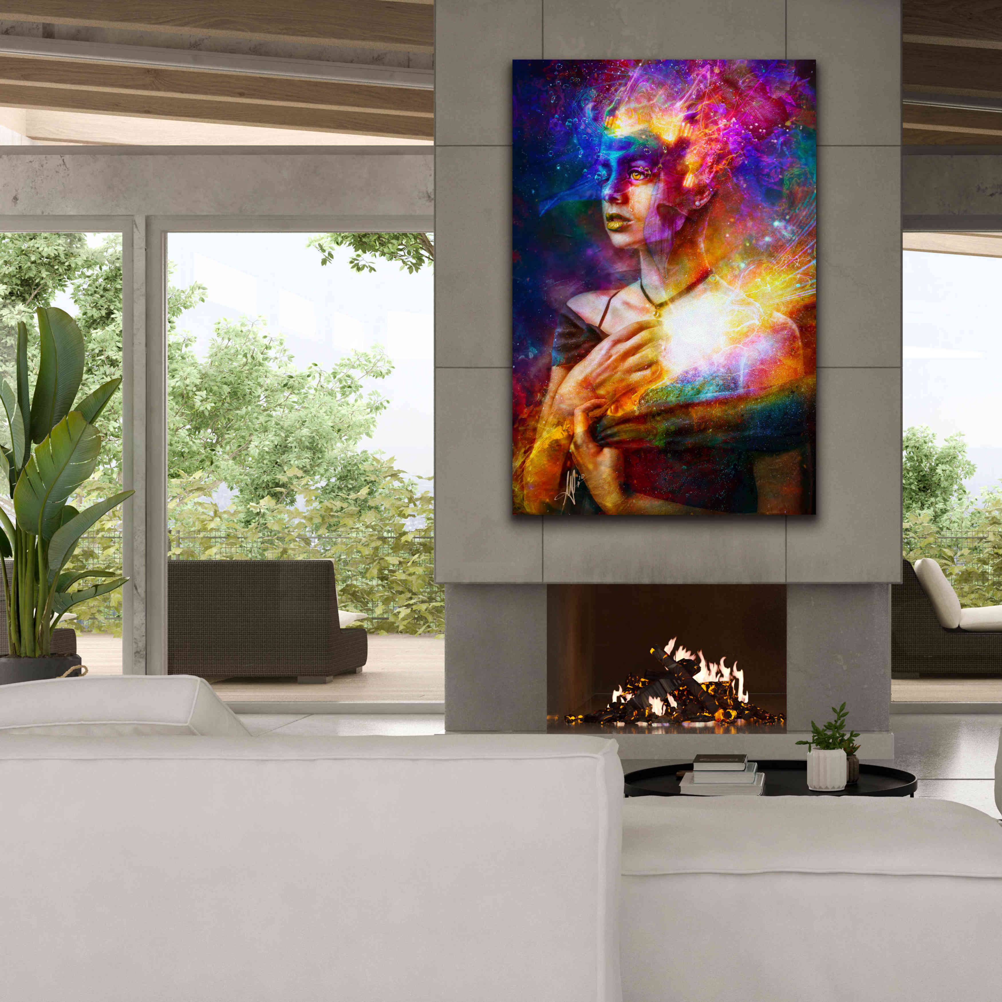 'Iridiscent Catharsis' by Mario Sanchez Nevado, Canvas Wall Art,40x60