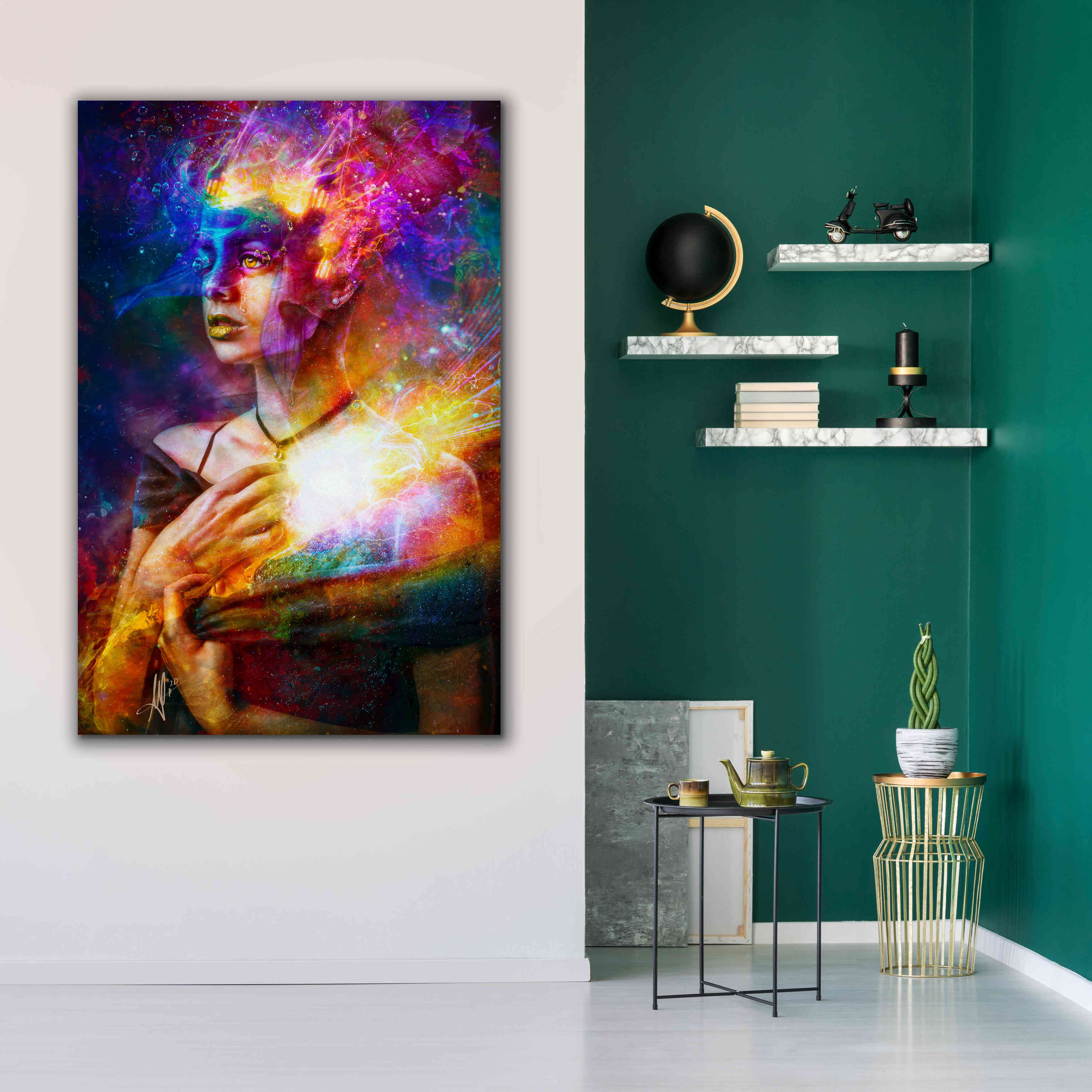'Iridiscent Catharsis' by Mario Sanchez Nevado, Canvas Wall Art,40x60