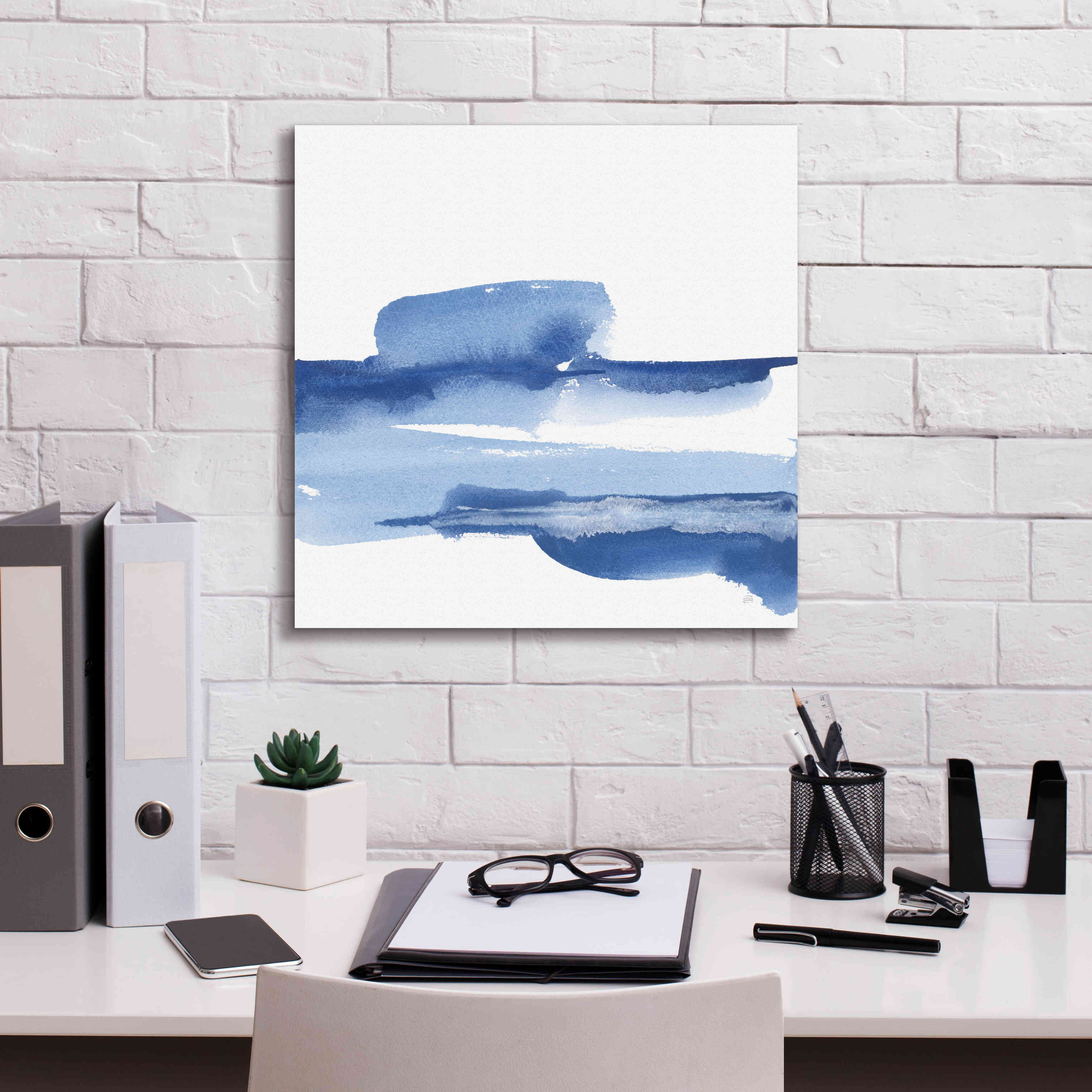 'Classic Blue I' by Chris Paschke, Giclee Canvas Wall Art,18x18