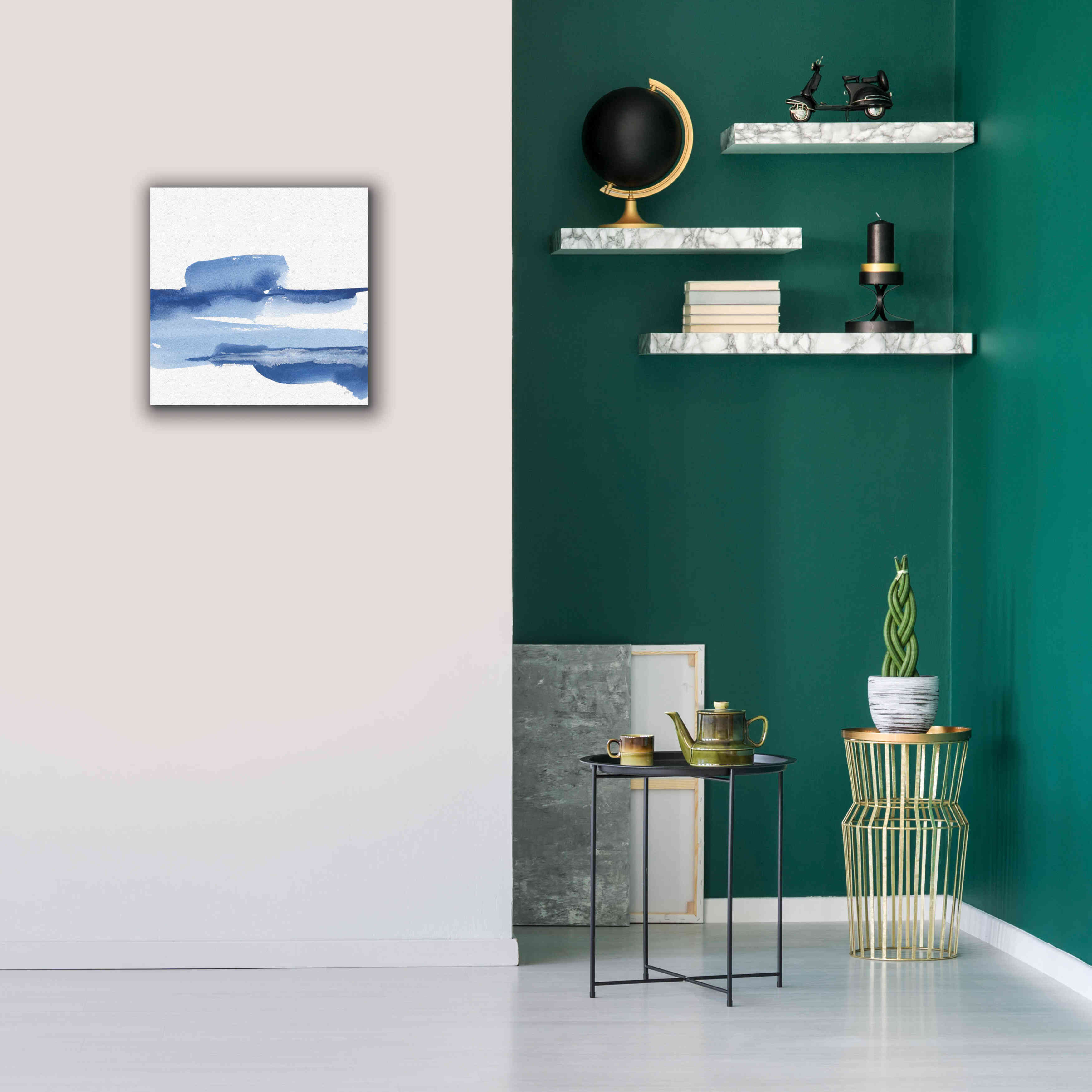 'Classic Blue I' by Chris Paschke, Giclee Canvas Wall Art,18x18