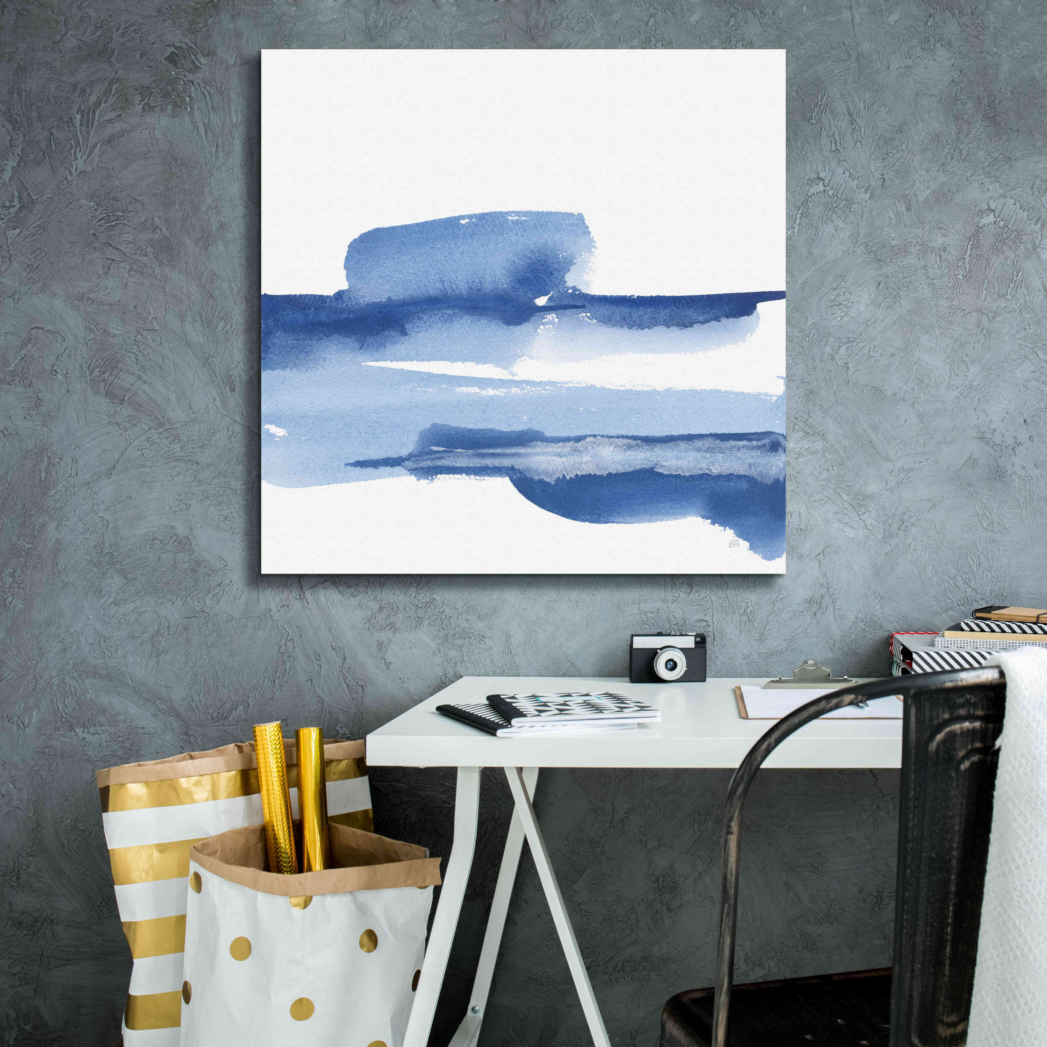 'Classic Blue I' by Chris Paschke, Giclee Canvas Wall Art,26x26