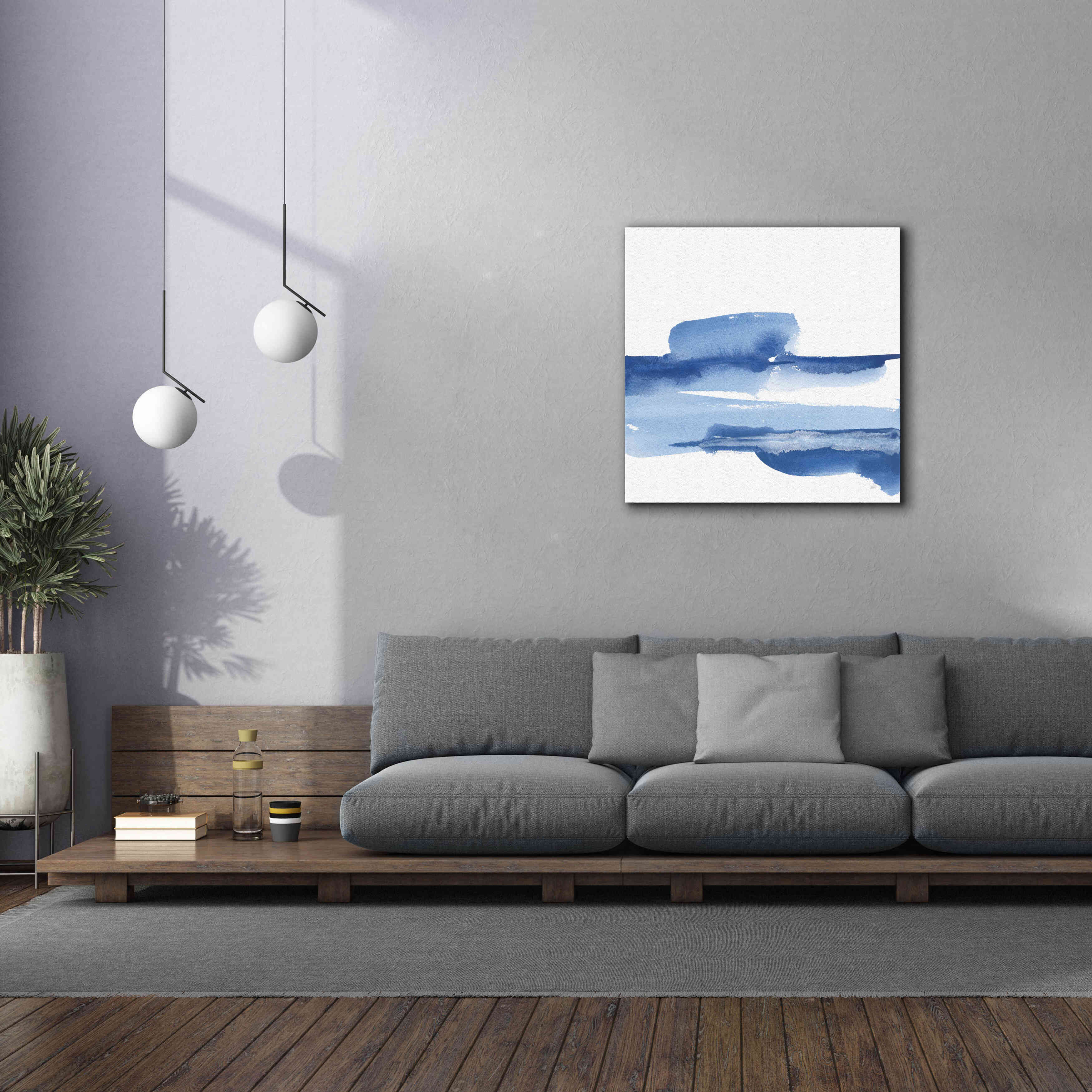 'Classic Blue I' by Chris Paschke, Giclee Canvas Wall Art,37x37