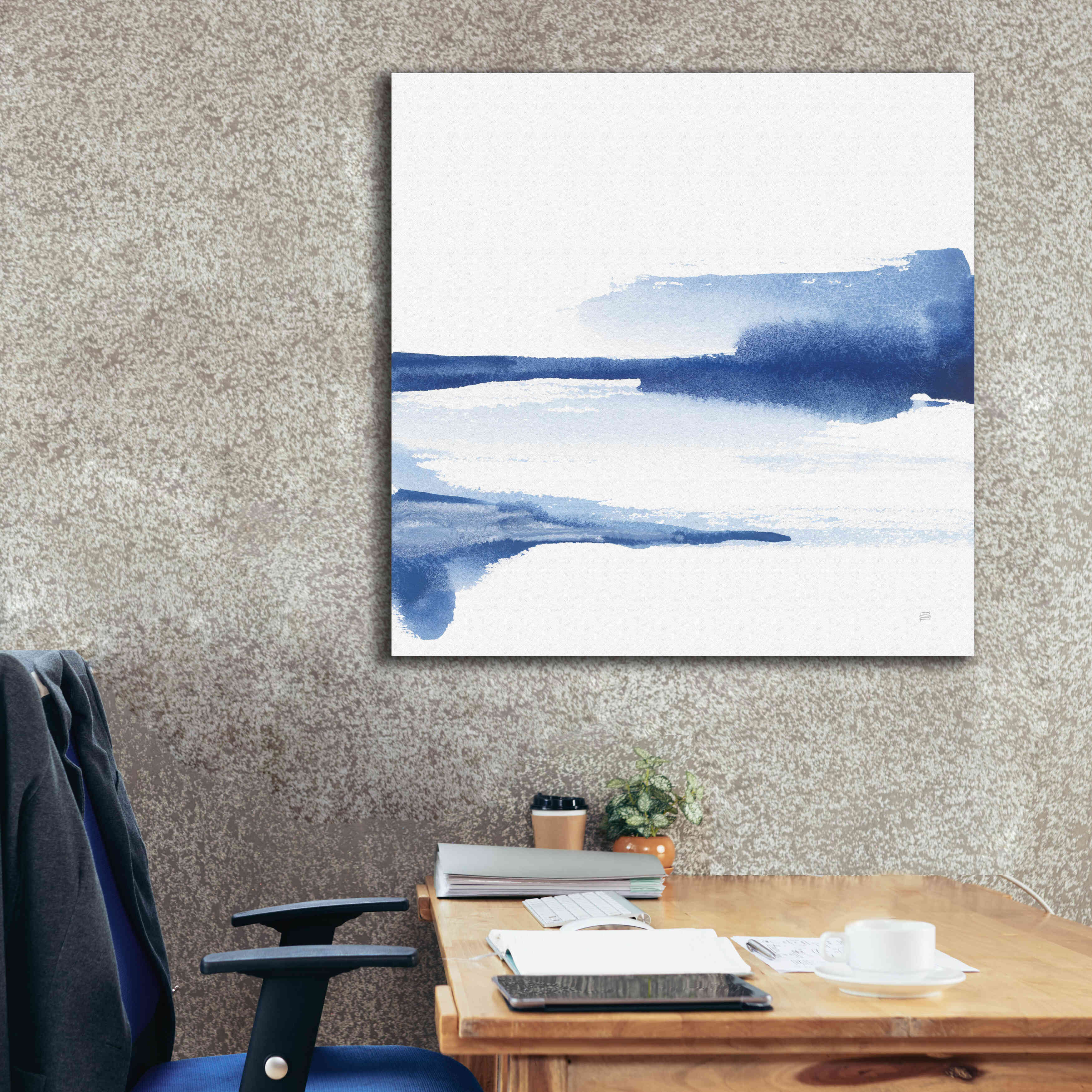 'Classic Blue II' by Chris Paschke, Giclee Canvas Wall Art,37x37