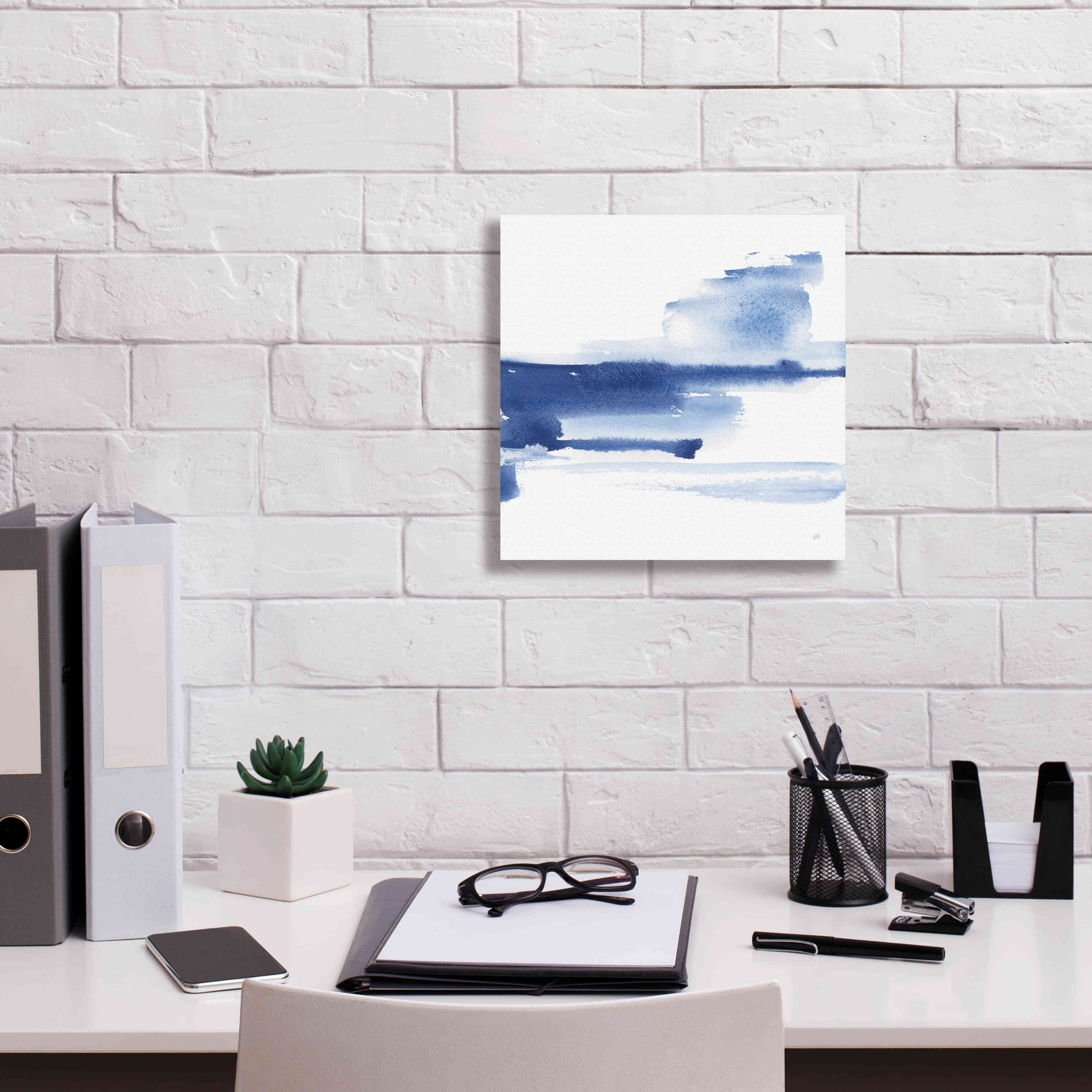 'Classic Blue III' by Chris Paschke, Giclee Canvas Wall Art,12x12