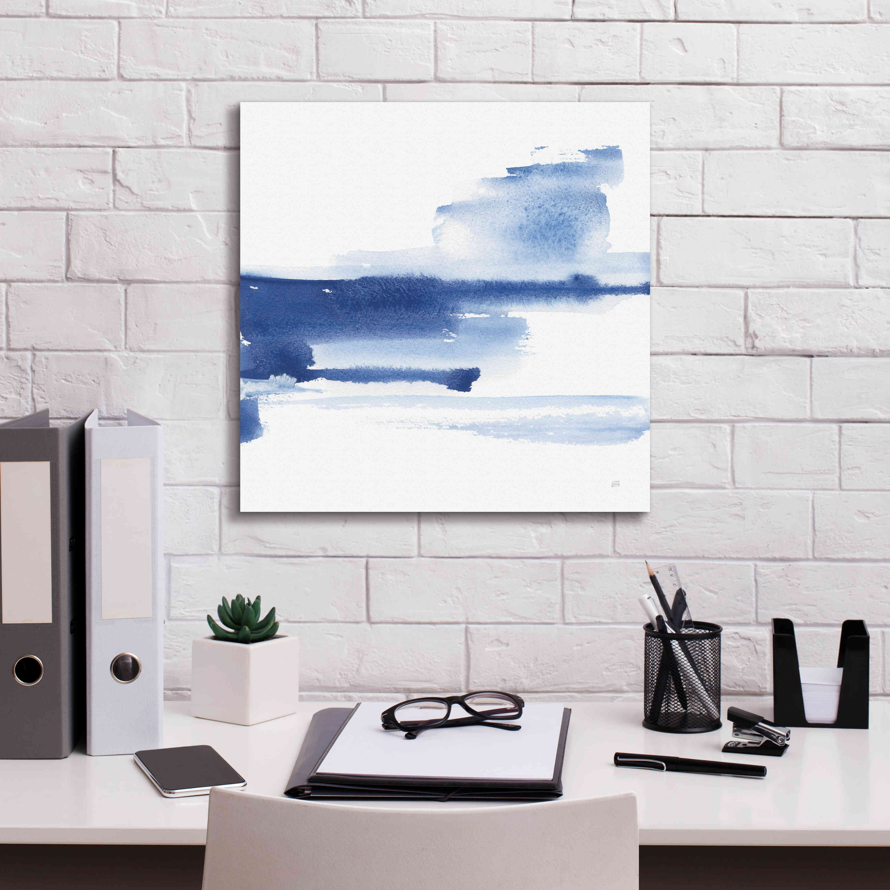 'Classic Blue III' by Chris Paschke, Giclee Canvas Wall Art,18x18