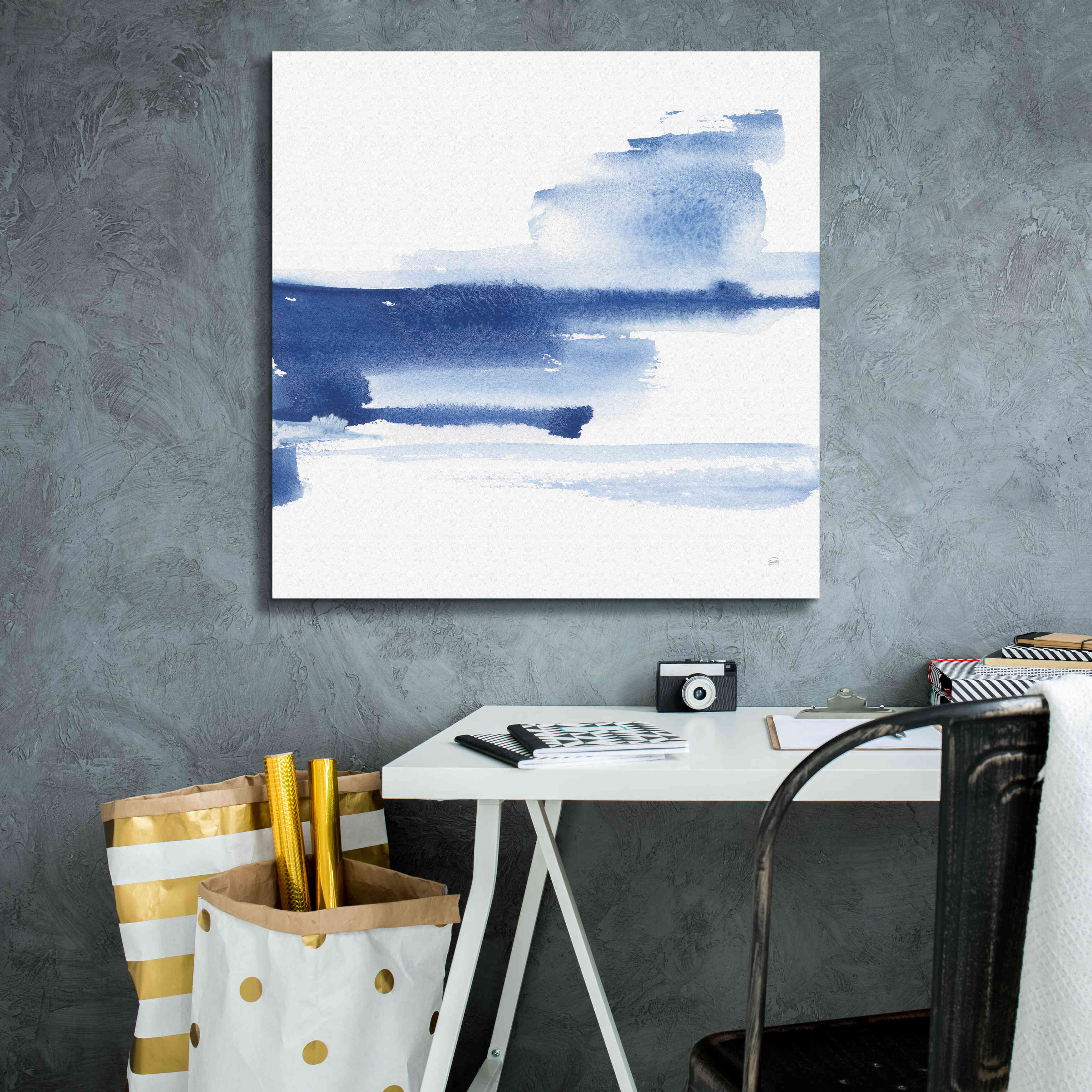 'Classic Blue III' by Chris Paschke, Giclee Canvas Wall Art,26x26