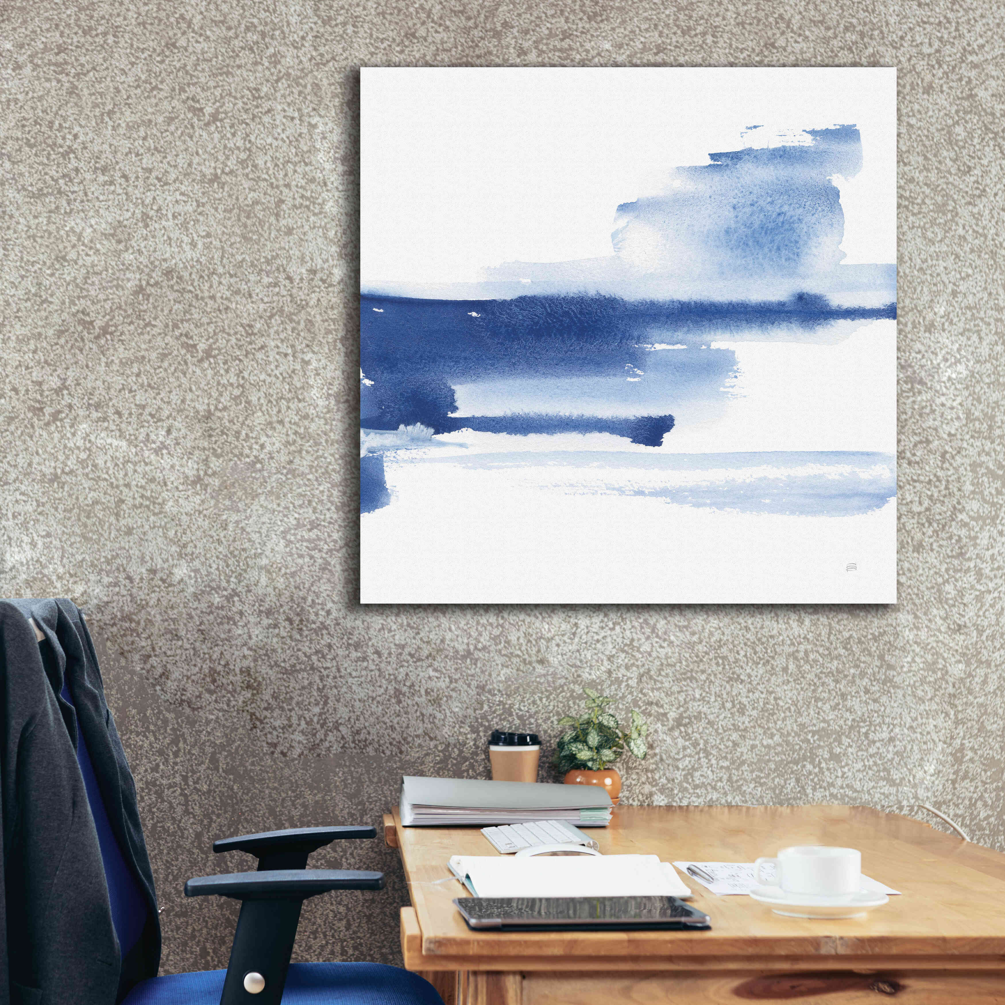 'Classic Blue III' by Chris Paschke, Giclee Canvas Wall Art,37x37