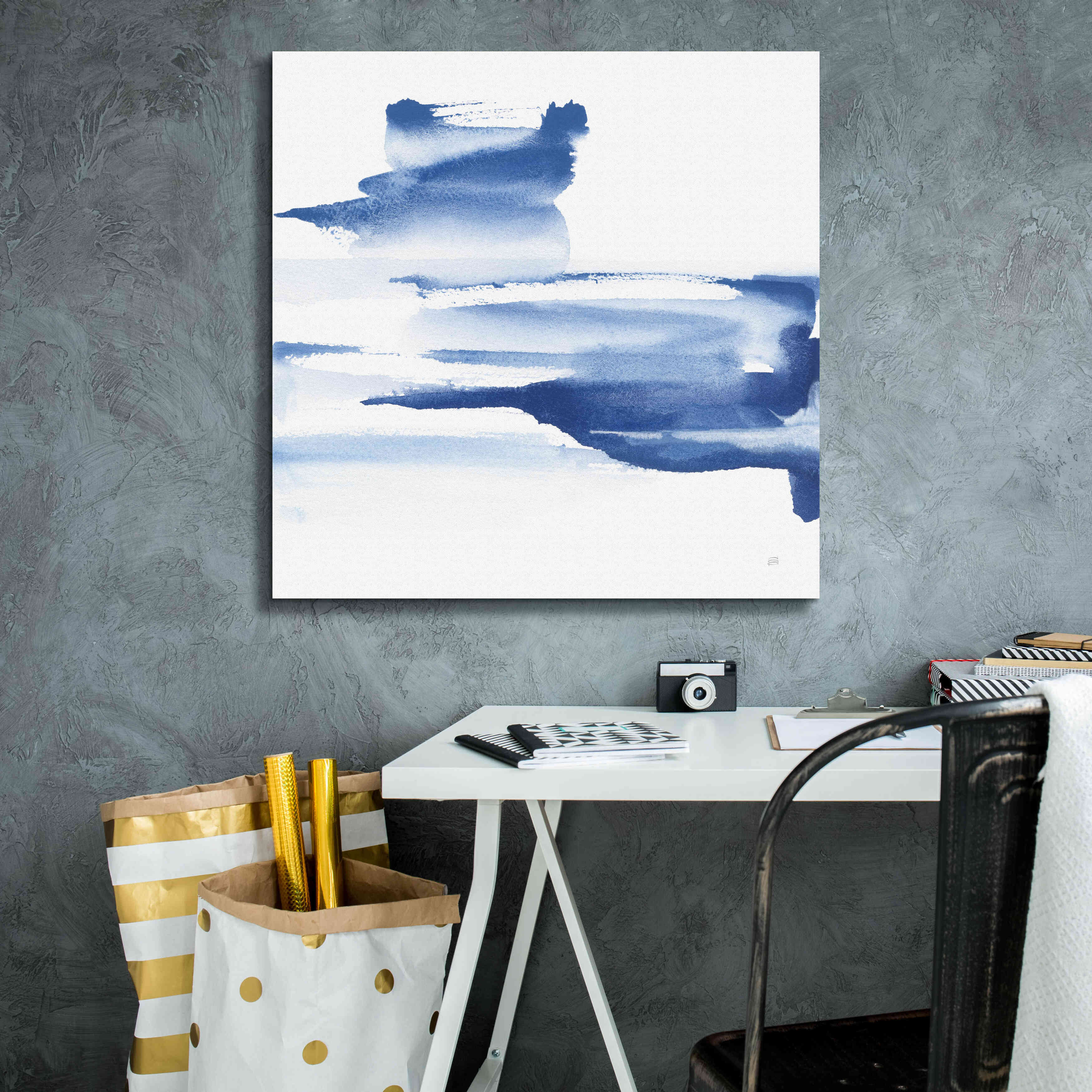 'Classic Blue IV' by Chris Paschke, Giclee Canvas Wall Art,26x26