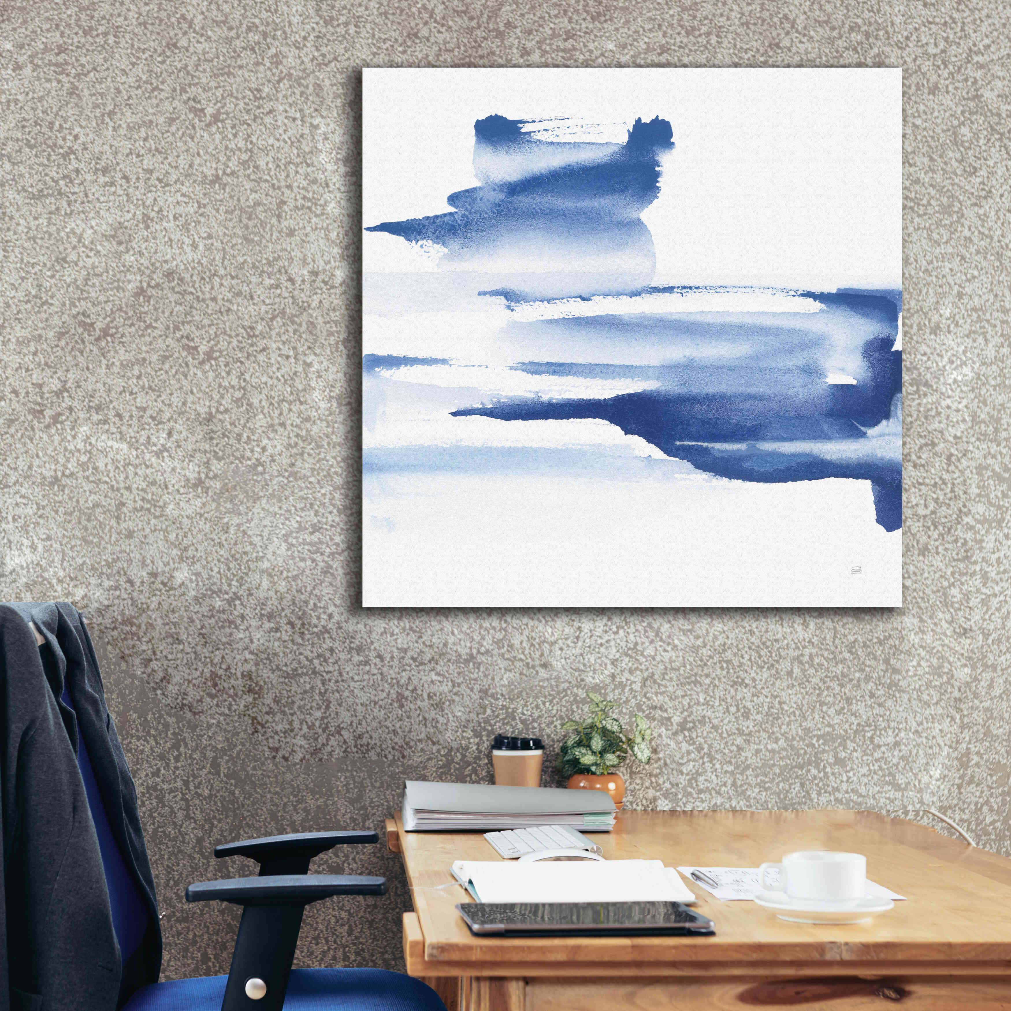 'Classic Blue IV' by Chris Paschke, Giclee Canvas Wall Art,37x37