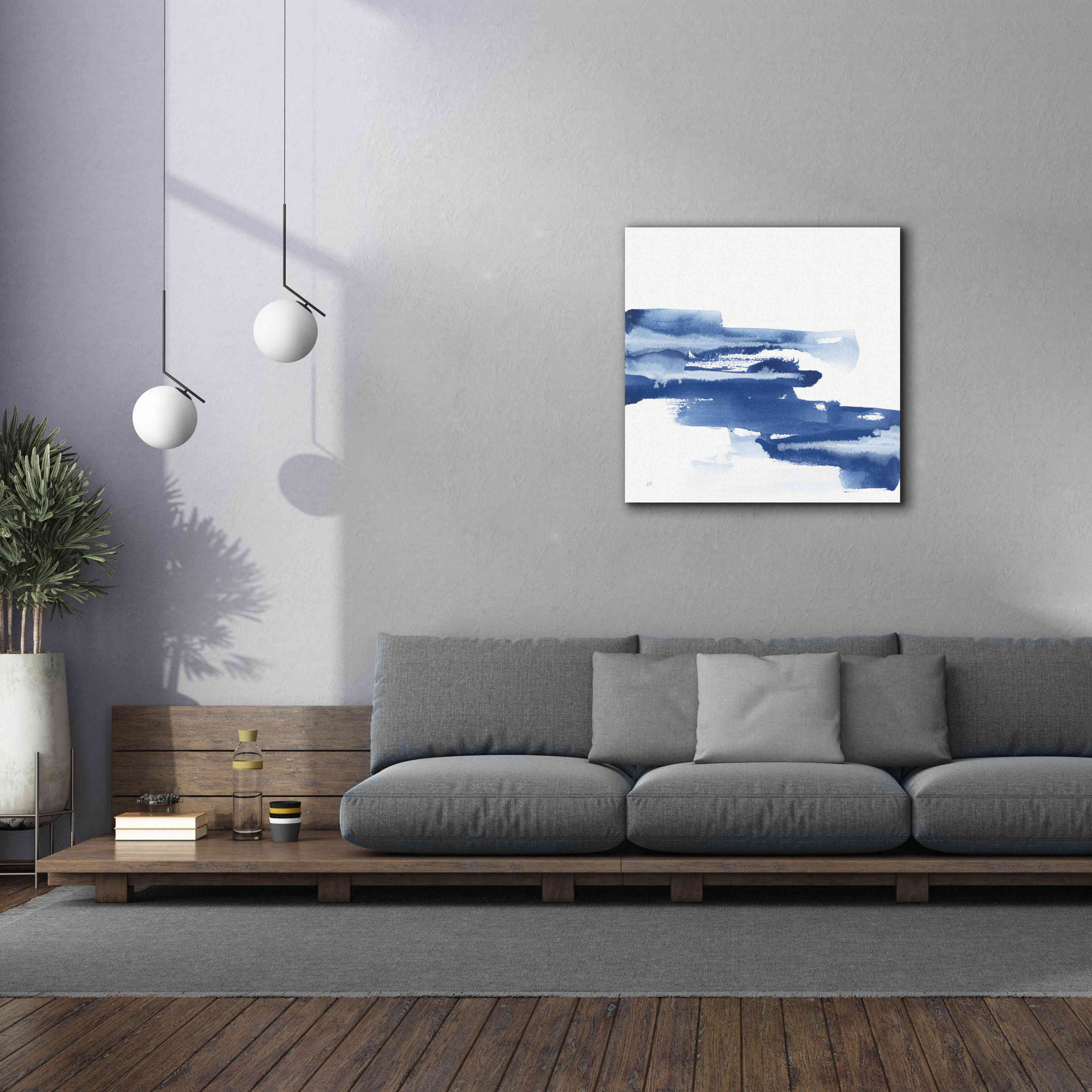 'Classic Blue V' by Chris Paschke, Giclee Canvas Wall Art,37x37