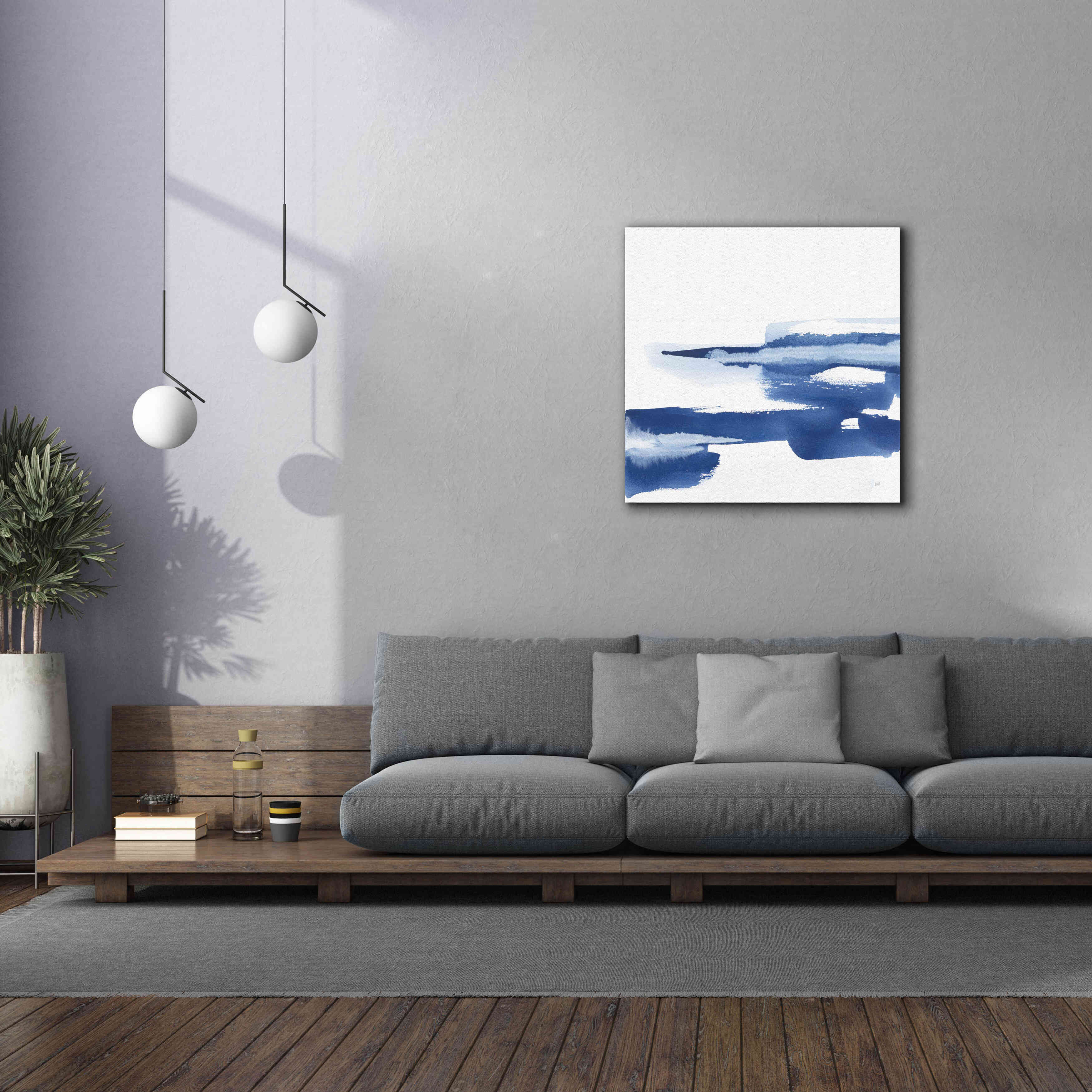 'Classic Blue VI' by Chris Paschke, Giclee Canvas Wall Art,37x37