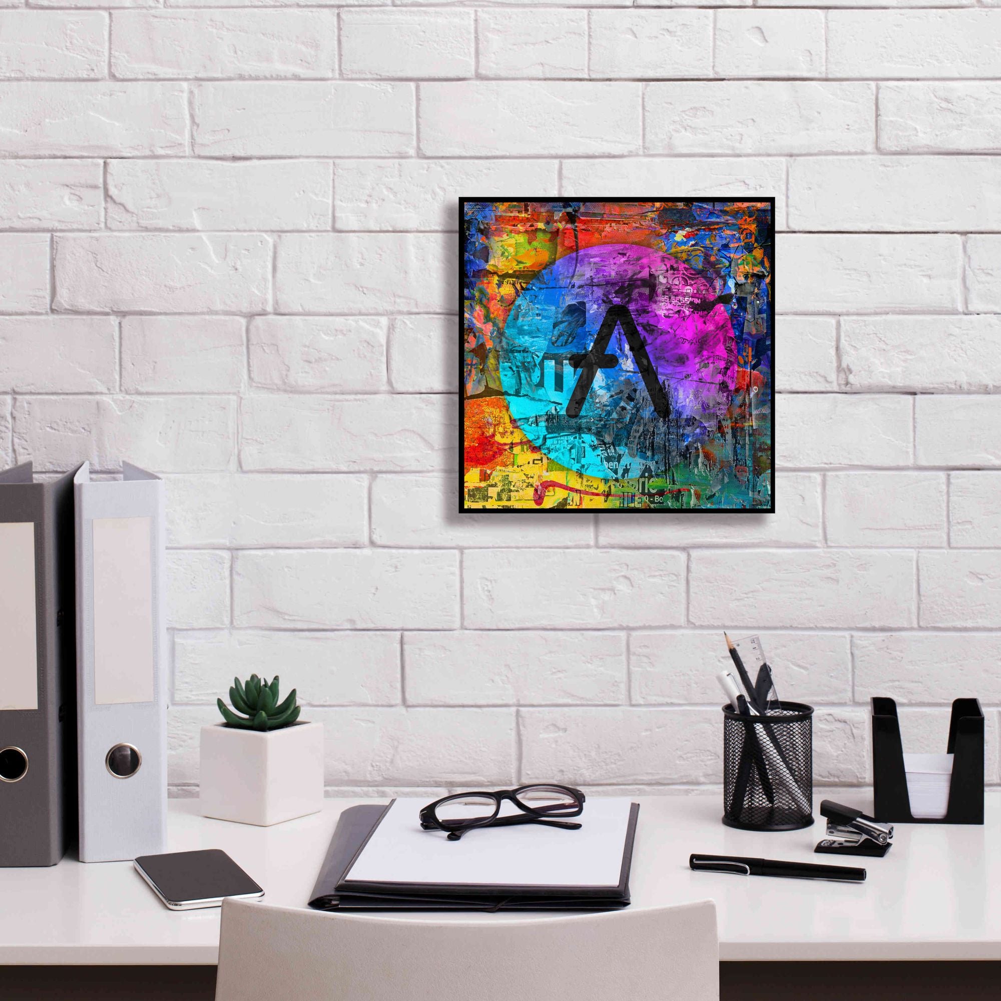 'Aave Crypto In Color' by Portfolio Giclee Canvas Wall Art,12x12