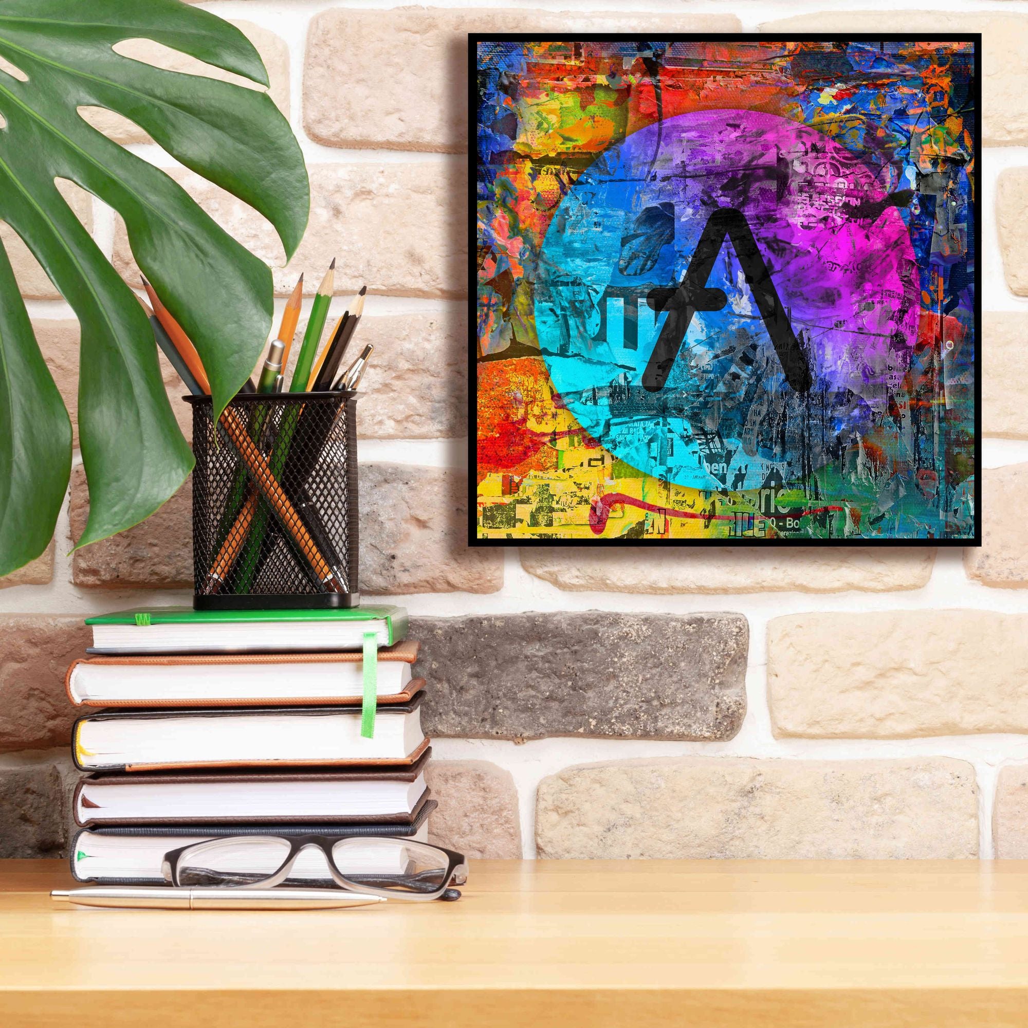 'Aave Crypto In Color' by Portfolio Giclee Canvas Wall Art,12x12