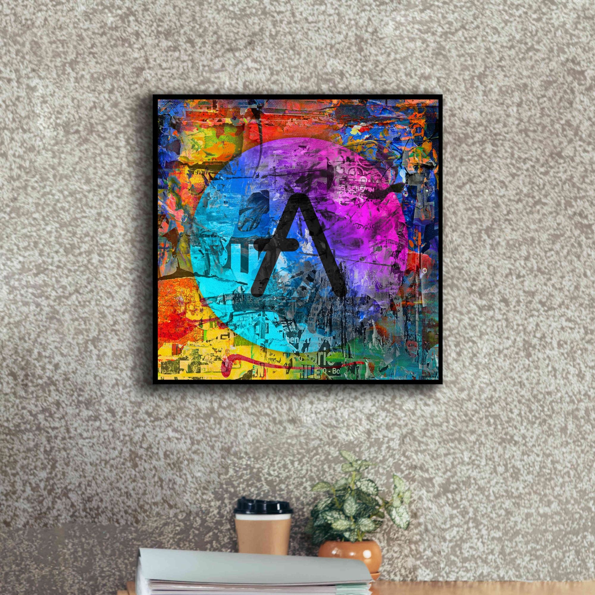 'Aave Crypto In Color' by Portfolio Giclee Canvas Wall Art,18x18
