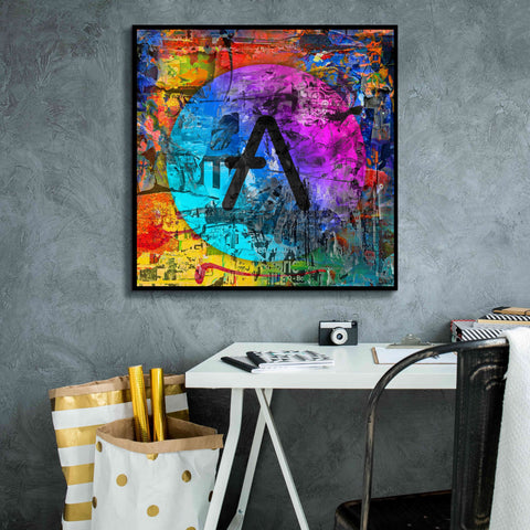 Image of 'Aave Crypto In Color' by Portfolio Giclee Canvas Wall Art,26x26
