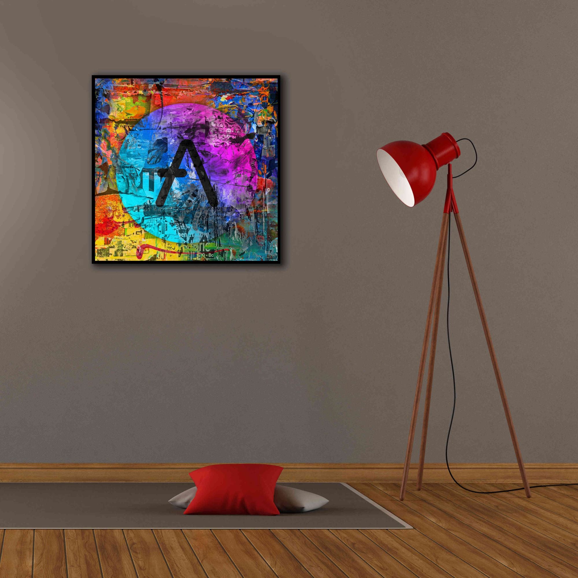 'Aave Crypto In Color' by Portfolio Giclee Canvas Wall Art,26x26