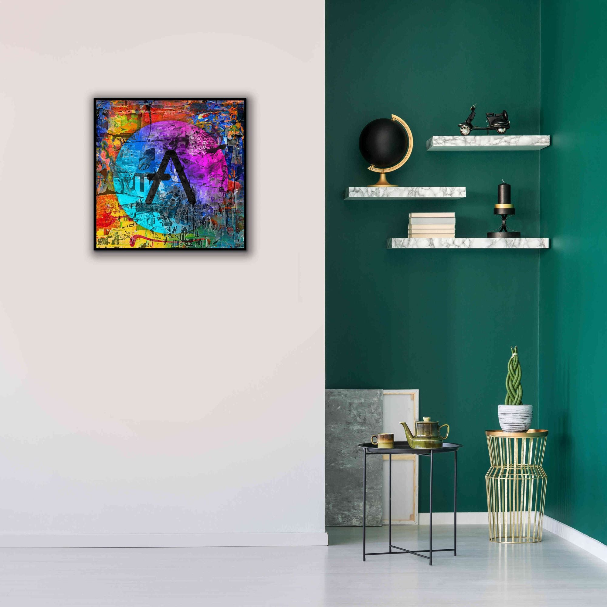 'Aave Crypto In Color' by Portfolio Giclee Canvas Wall Art,26x26
