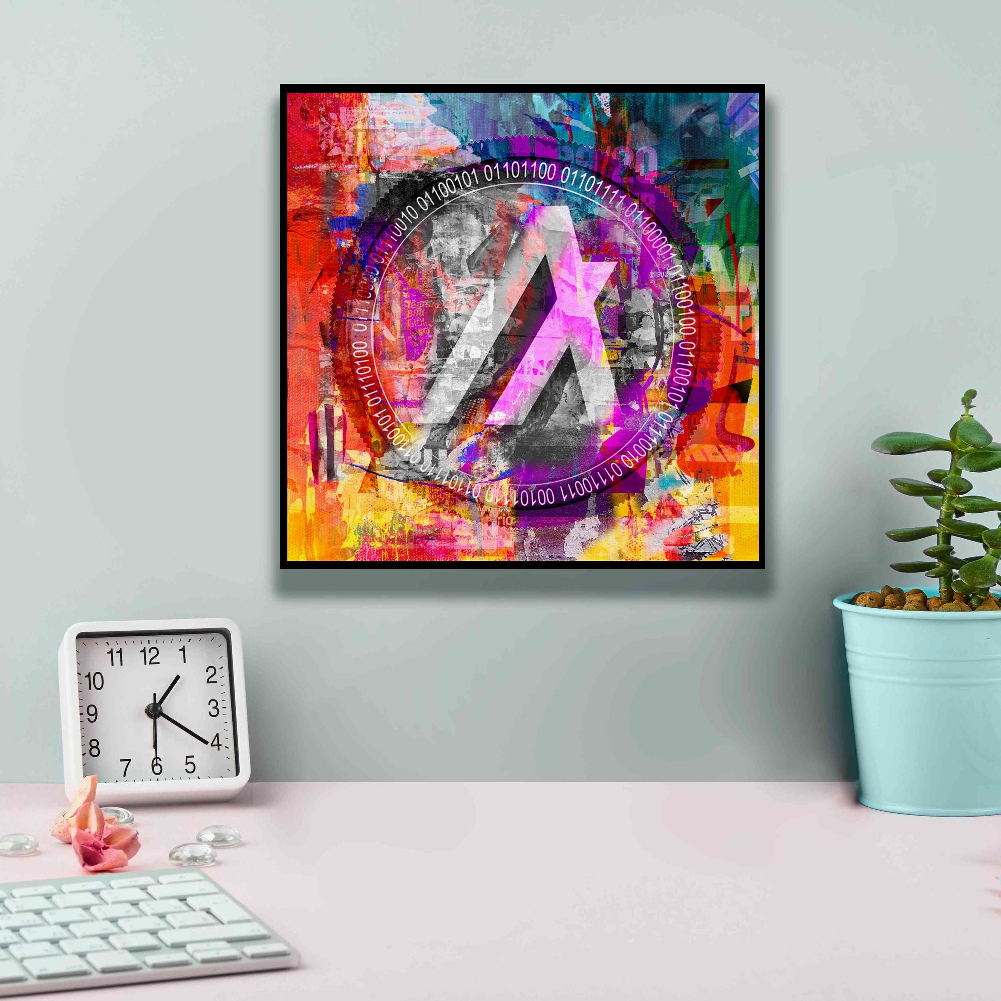 'Algo Algorand Crypto In Color' by Portfolio Giclee Canvas Wall Art,12x12