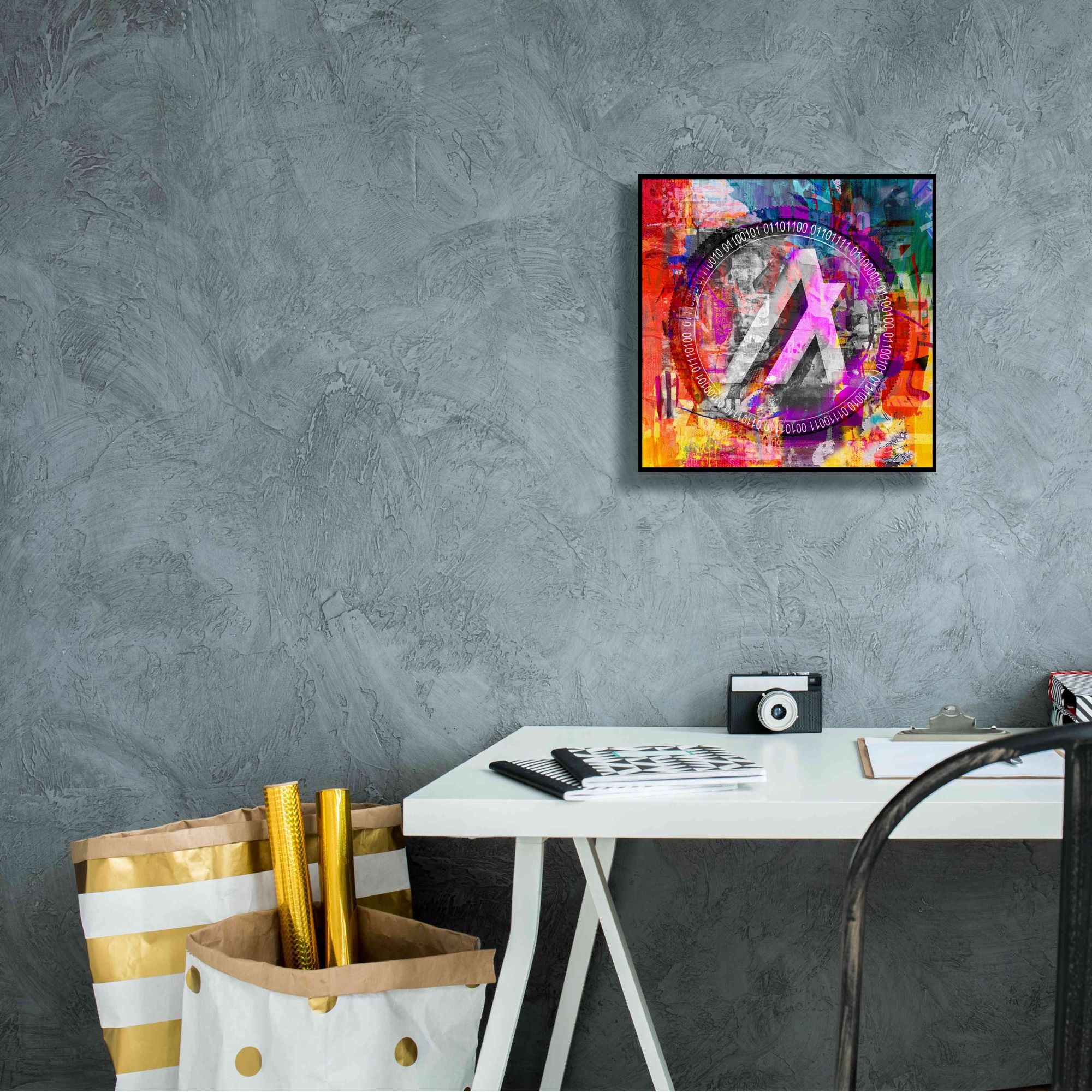 'Algo Algorand Crypto In Color' by Portfolio Giclee Canvas Wall Art,12x12