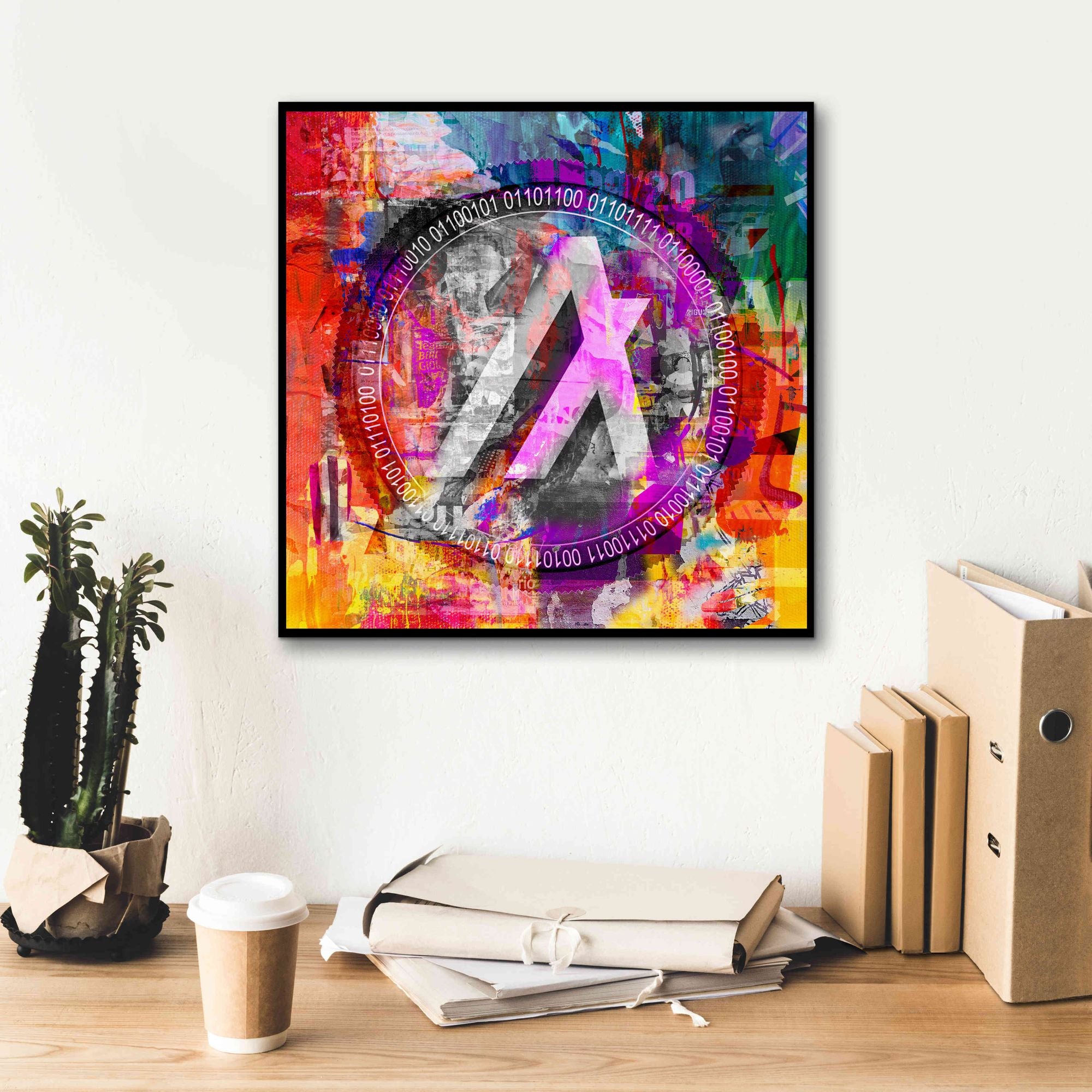 'Algo Algorand Crypto In Color' by Portfolio Giclee Canvas Wall Art,18x18