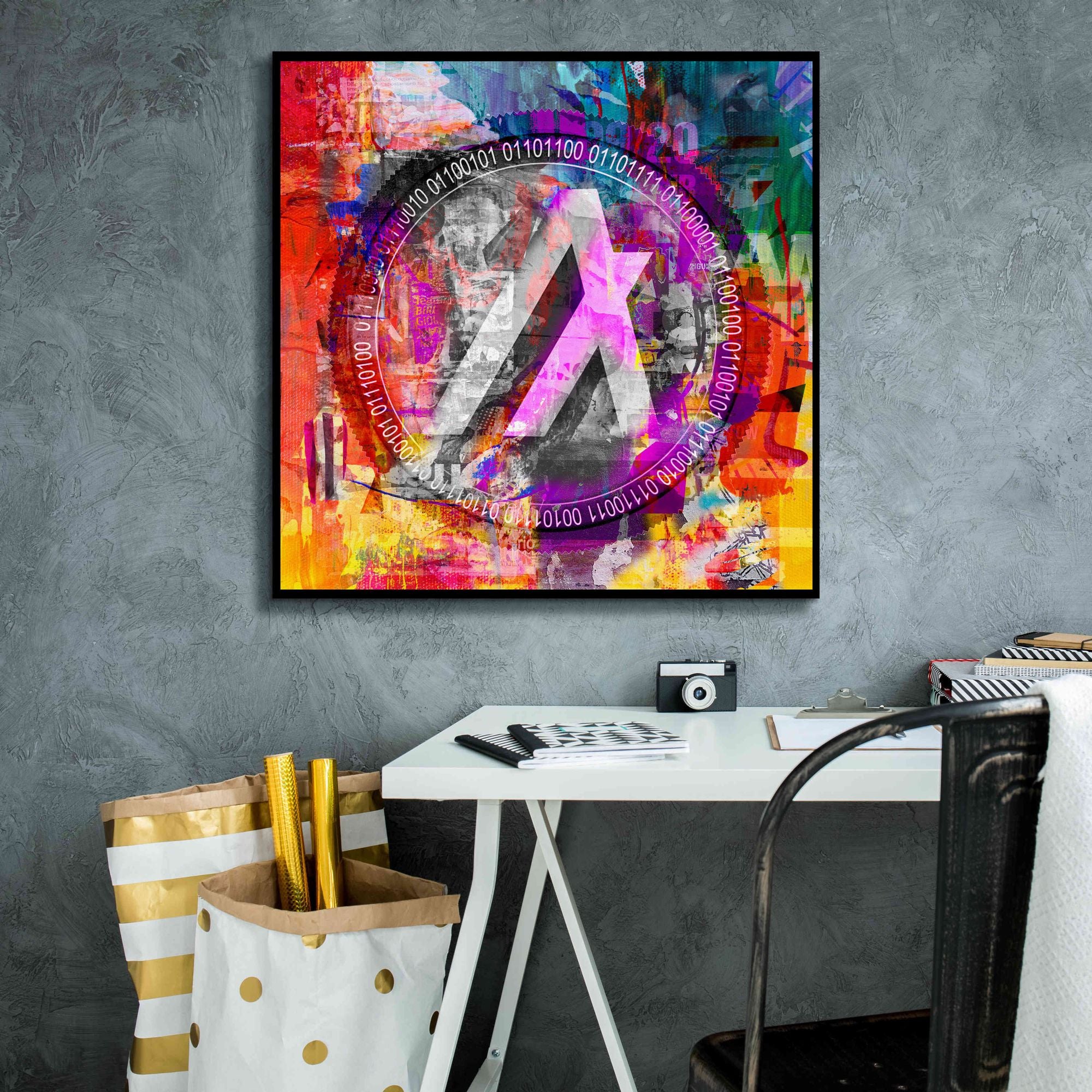 'Algo Algorand Crypto In Color' by Portfolio Giclee Canvas Wall Art,26x26