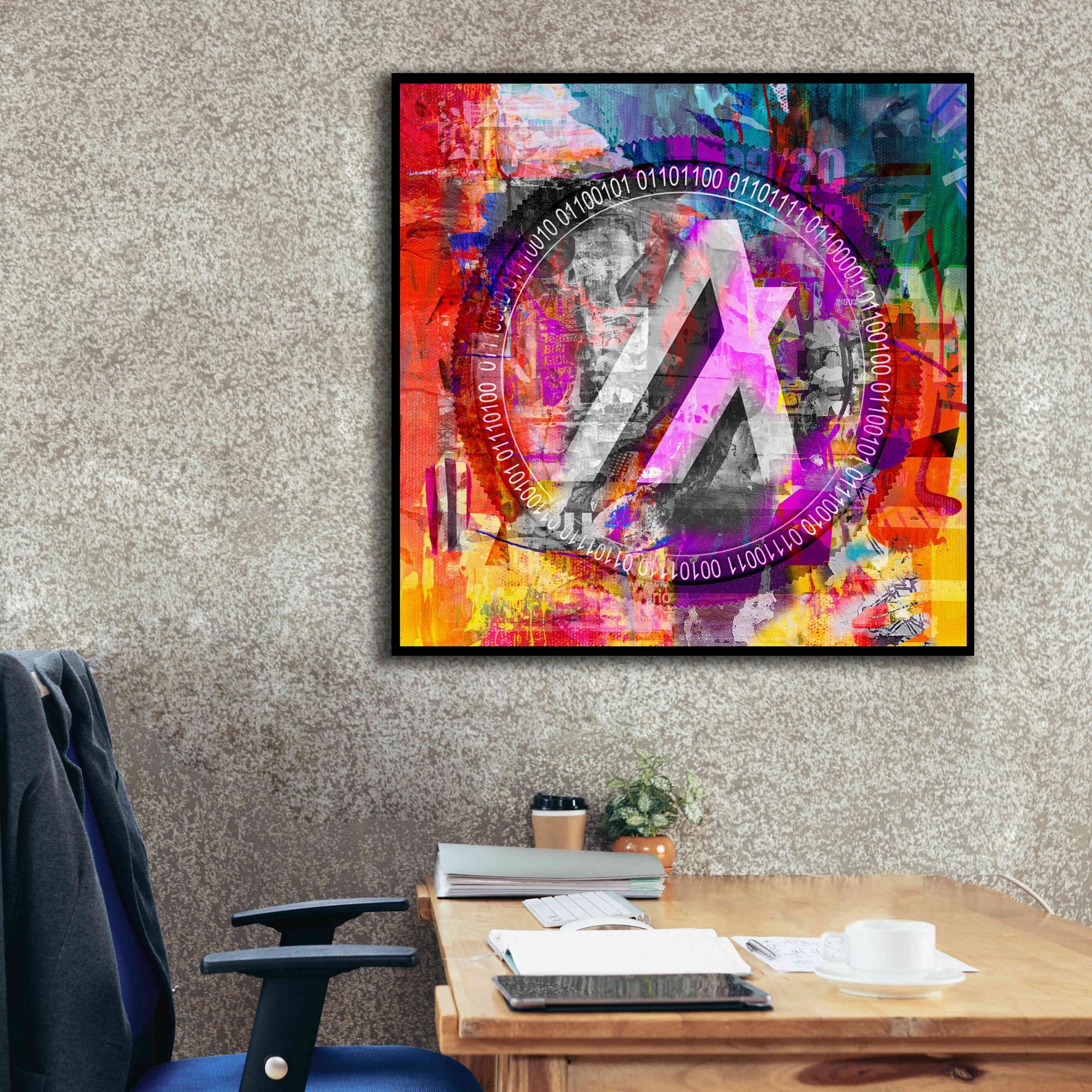 'Algo Algorand Crypto In Color' by Portfolio Giclee Canvas Wall Art,37x37