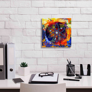 'Atom Cosmos Crypto In Color' by Portfolio Giclee Canvas Wall Art,12x12