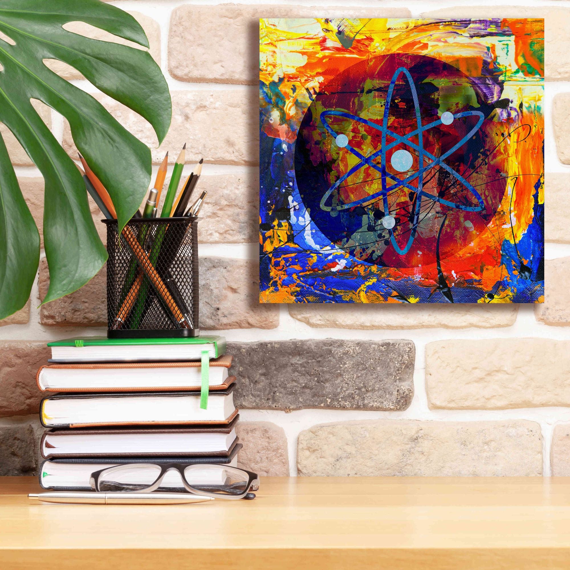 'Atom Cosmos Crypto In Color' by Portfolio Giclee Canvas Wall Art,12x12